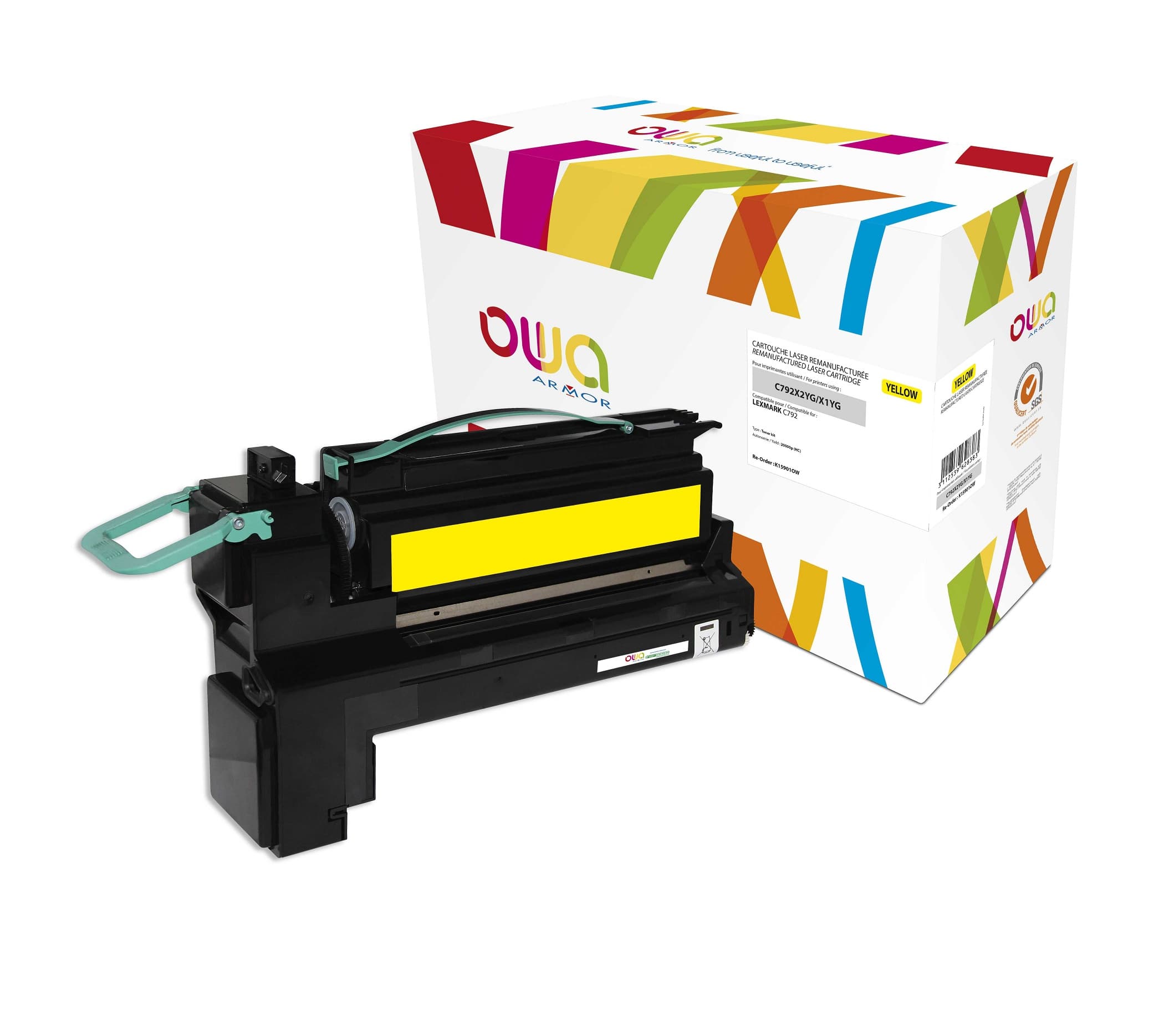 OWA Armor toner kompatibilní s Lexmark C792X2YG, 20000st, žlutá yellow
