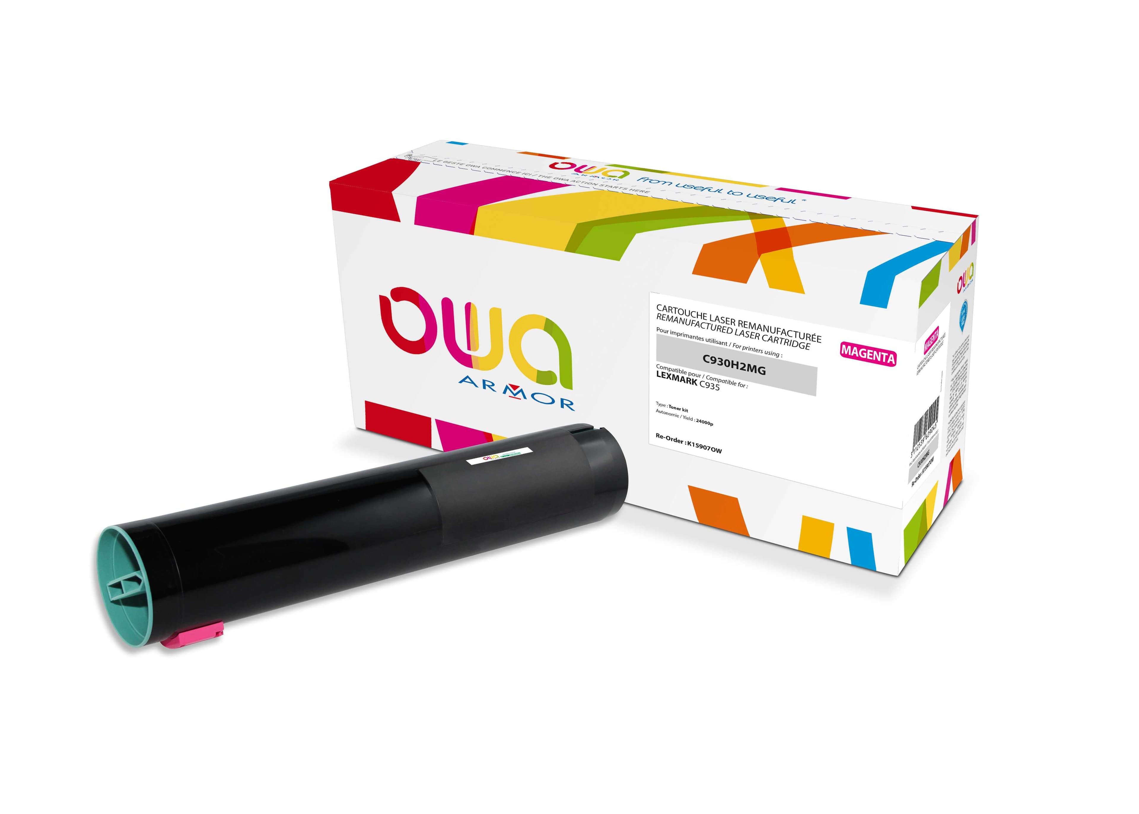 OWA Armor toner kompatibilní s Lexmark C930H2MG, 24000st, červená magenta