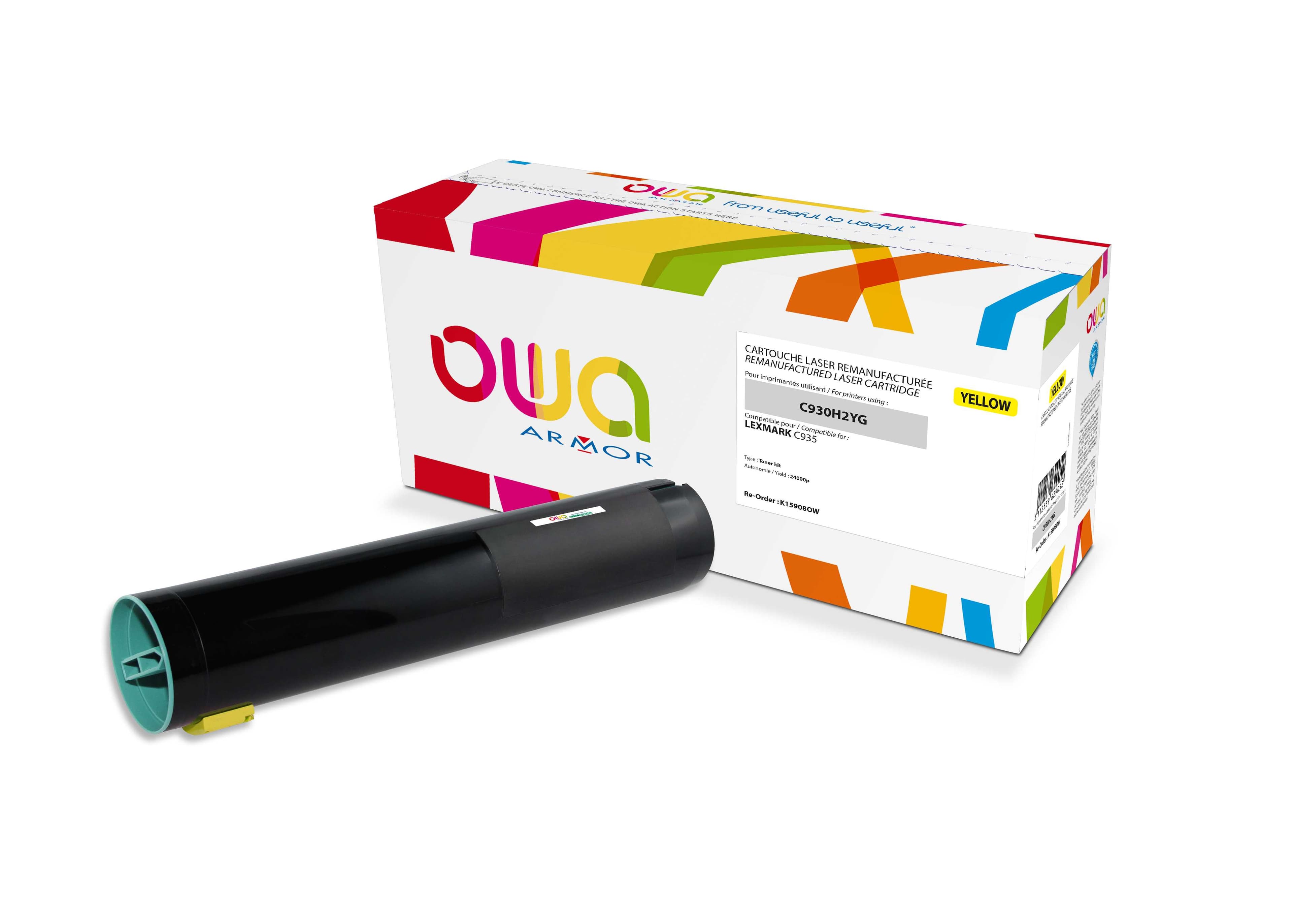 OWA Armor toner kompatibilní s Lexmark C930H2YG, 24000st, žlutá yellow
