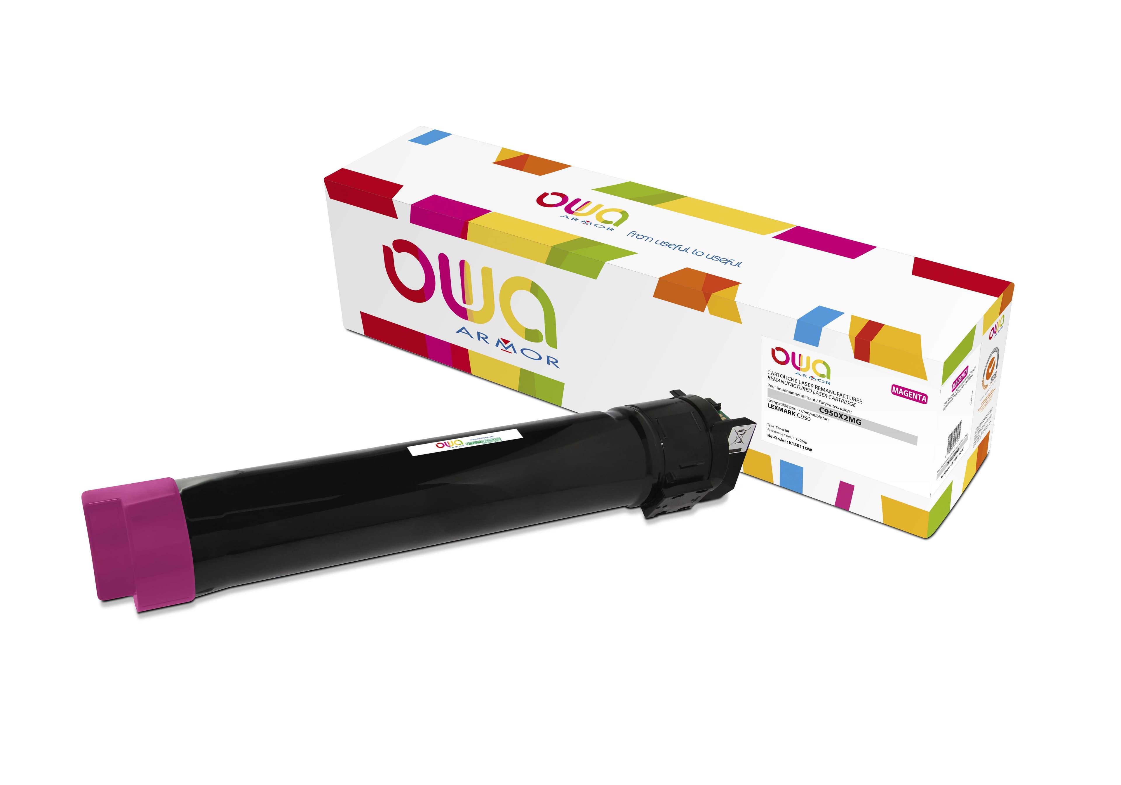 OWA Armor toner kompatibilní s Lexmark C950X2MG, 22000st, červená magenta