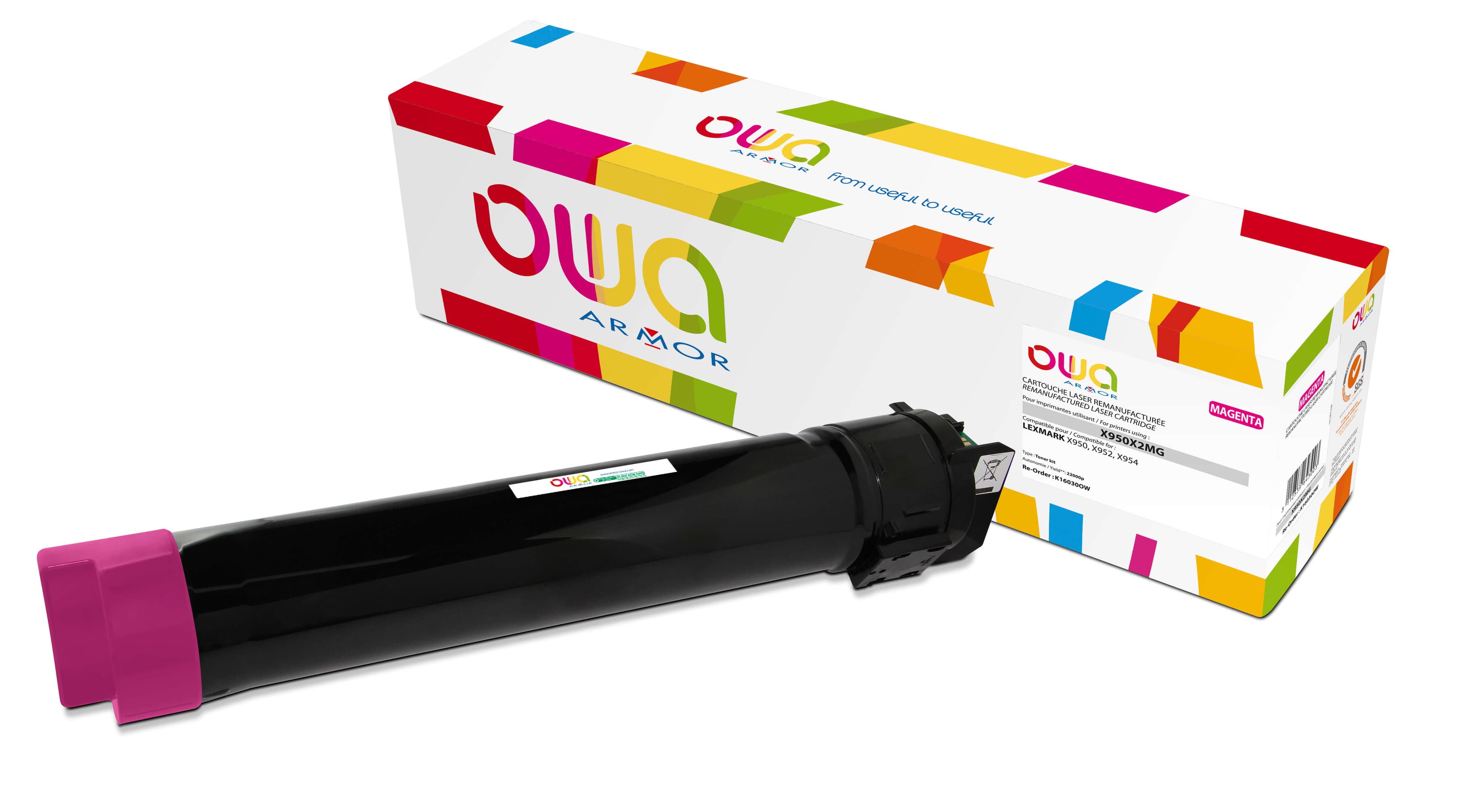 OWA Armor toner kompatibilní s Lexmark X950X2MG, 22000st, červená magenta