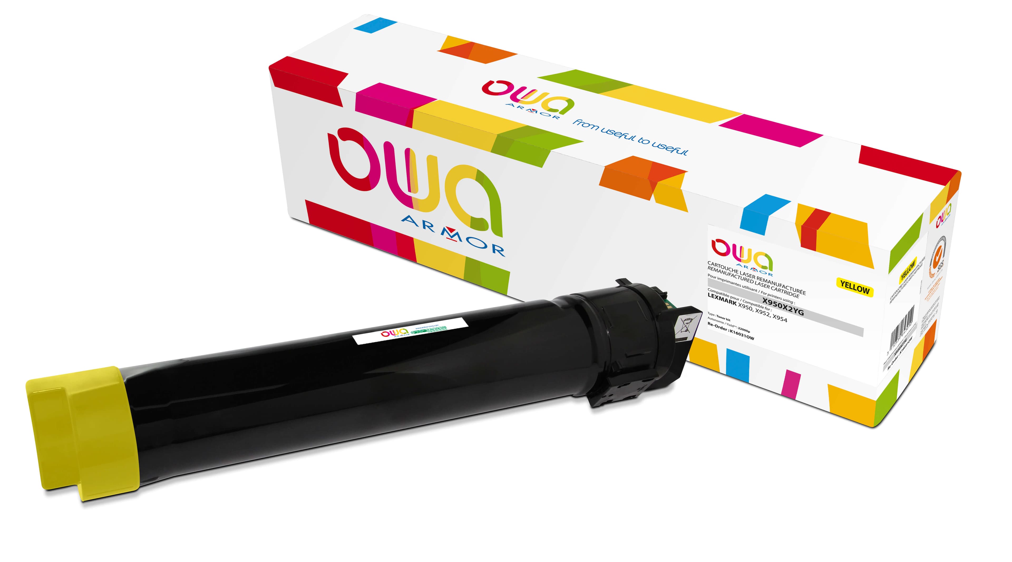 OWA Armor toner kompatibilní s Lexmark X950X2YG, 22000st, žlutá yellow