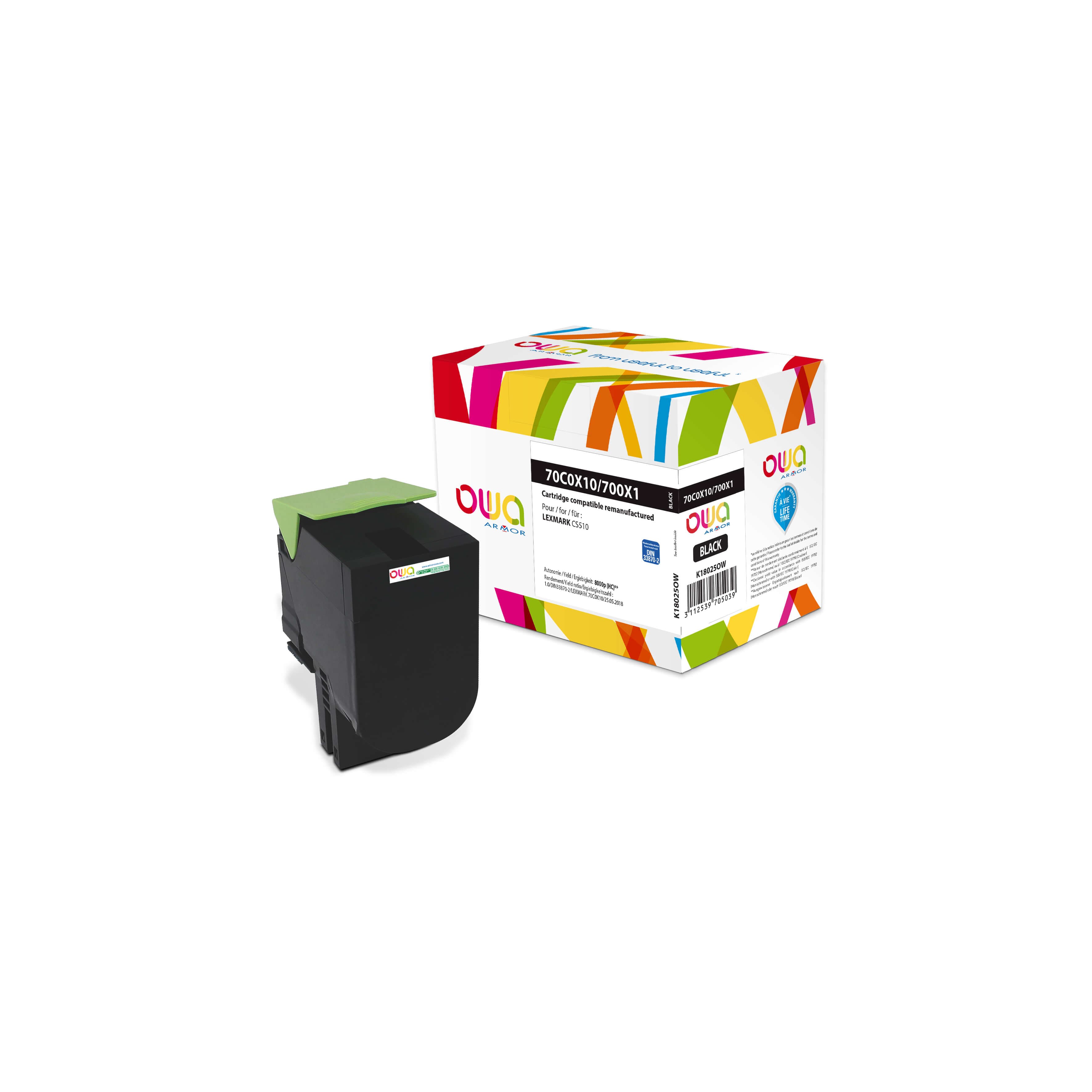 OWA Armor toner kompatibilní s Lexmark 70C2XK0, 8000st, černá black