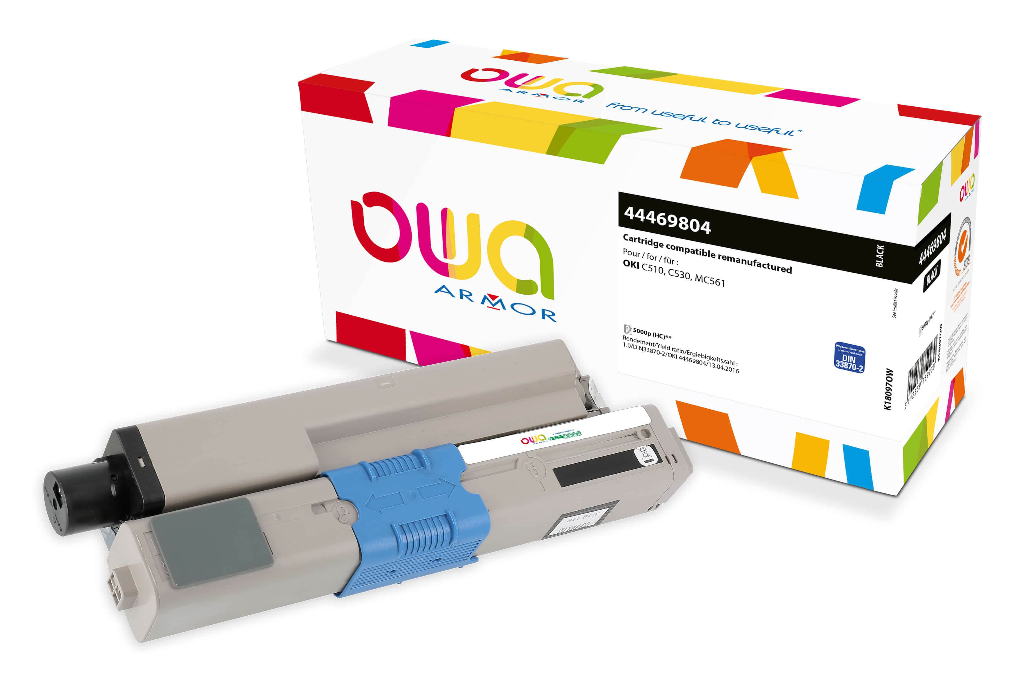OWA Armor toner kompatibilní s OKI 44469804, 5000st, černá black