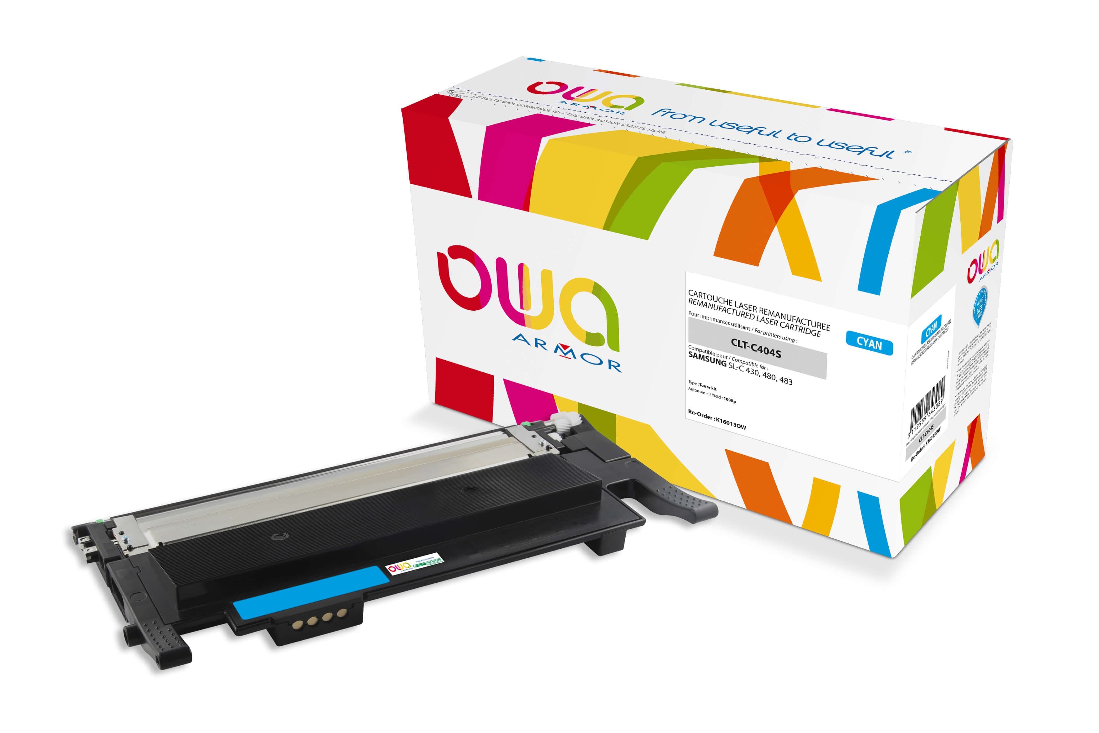 OWA Armor toner kompatibilní s Samsung CLTC404S, 1000st, modrá