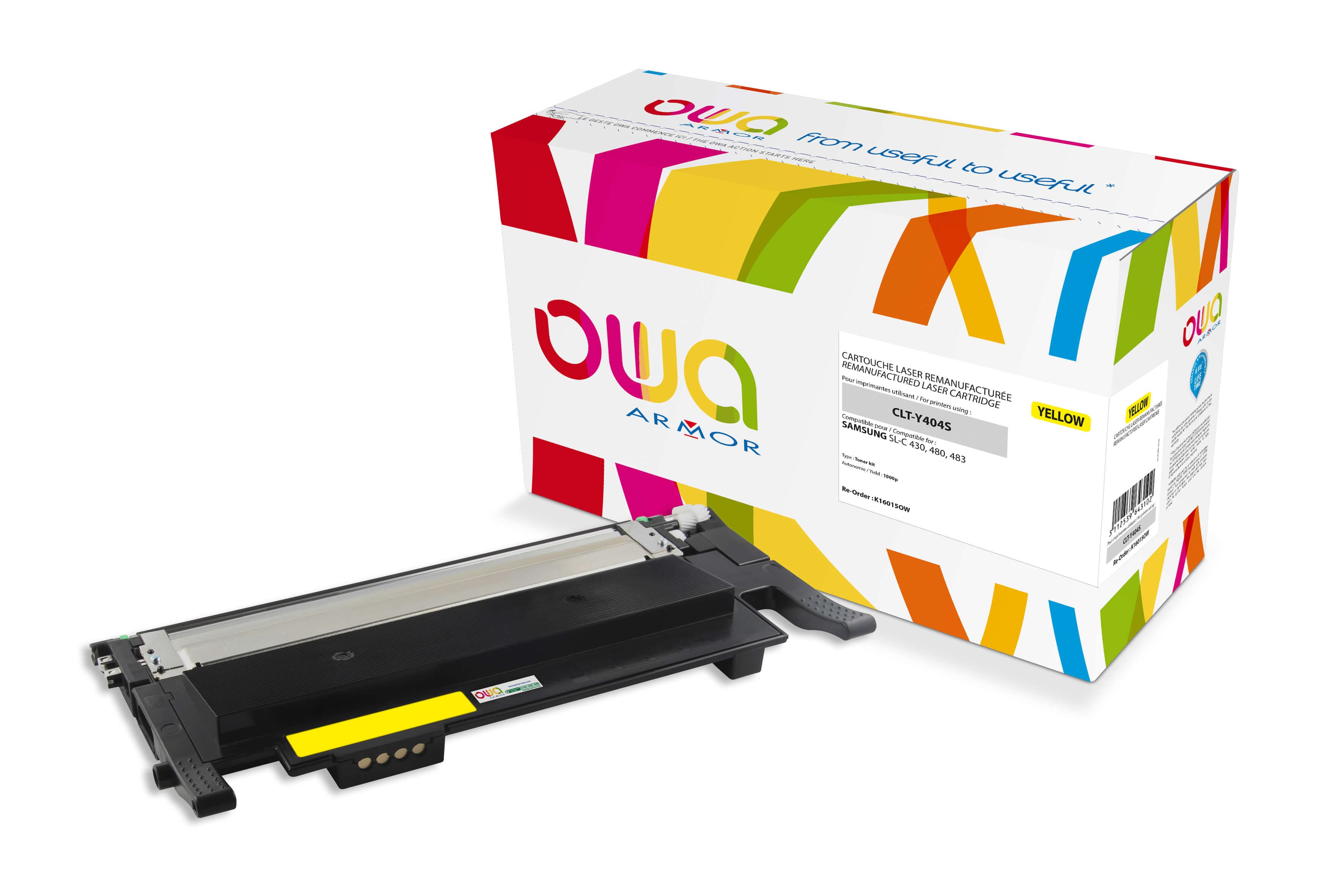 OWA Armor toner kompatibilní s Samsung CLTY404S, 1000st, žlutá yellow