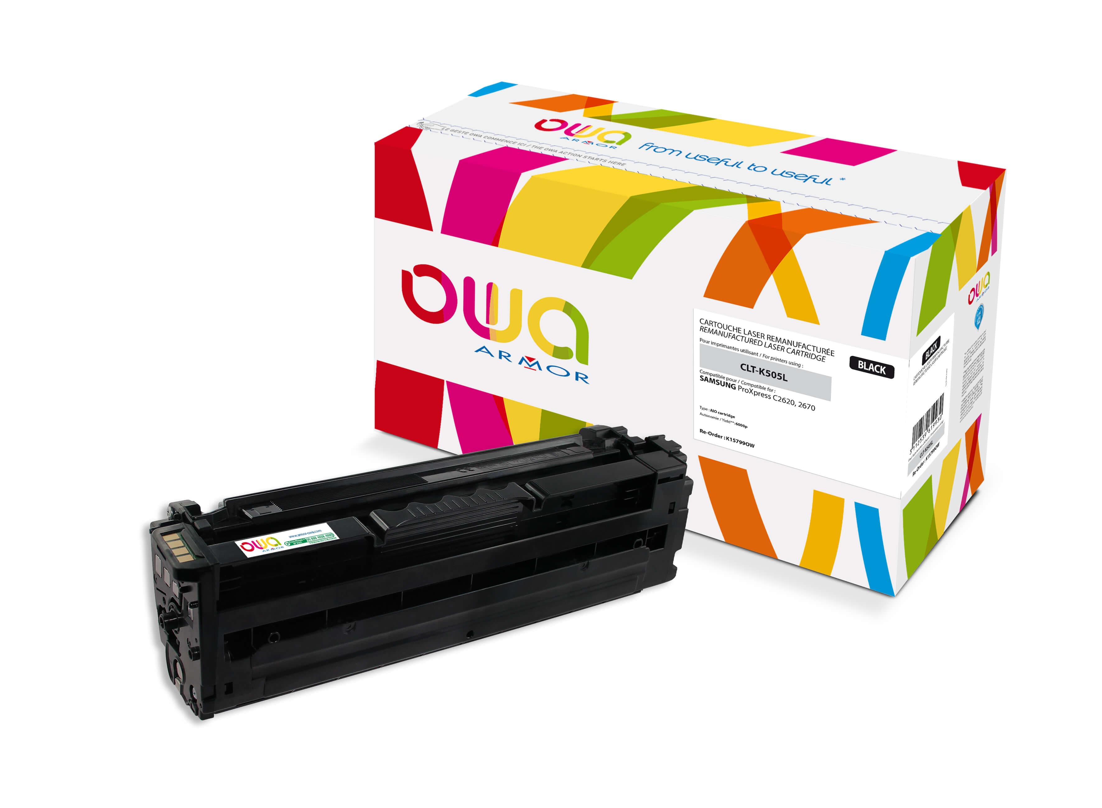 OWA Armor toner kompatibilní s Samsung CLTK505L, 6000st, černá black