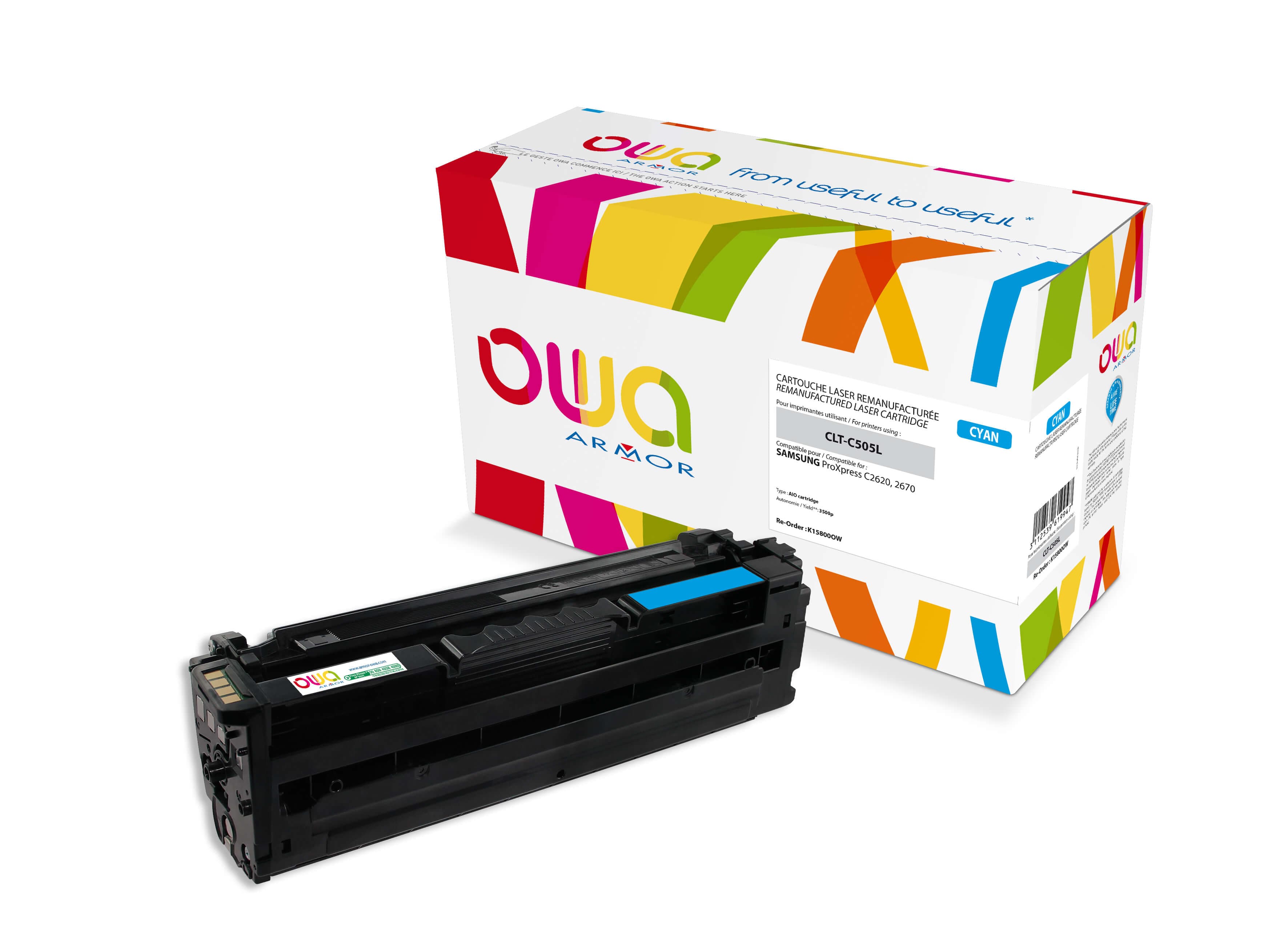 OWA Armor toner kompatibilní s Samsung CLTC505L, 3500st, modrá