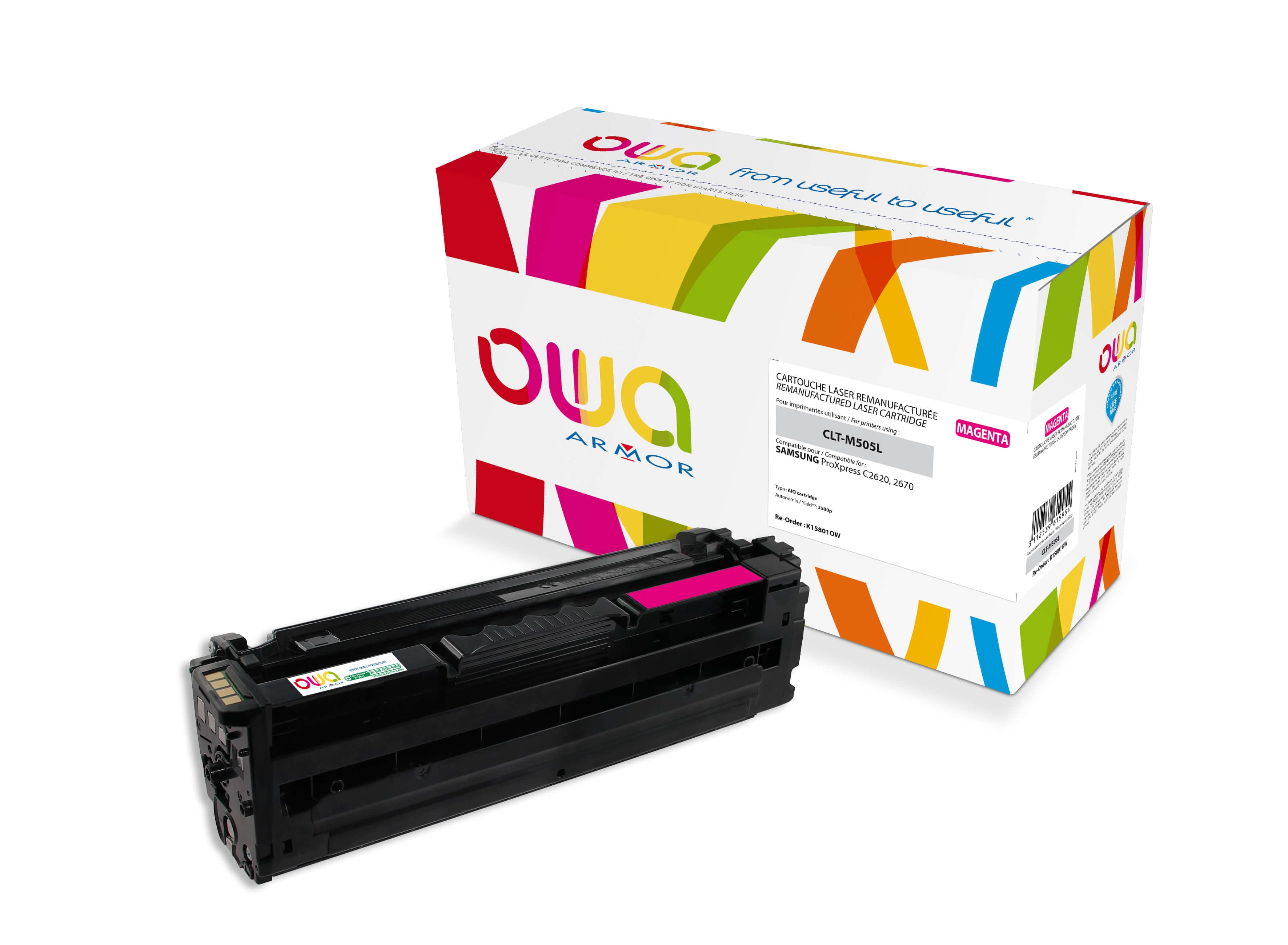 OWA Armor toner kompatibilní s Samsung CLTM505L, 3500st, červená magenta