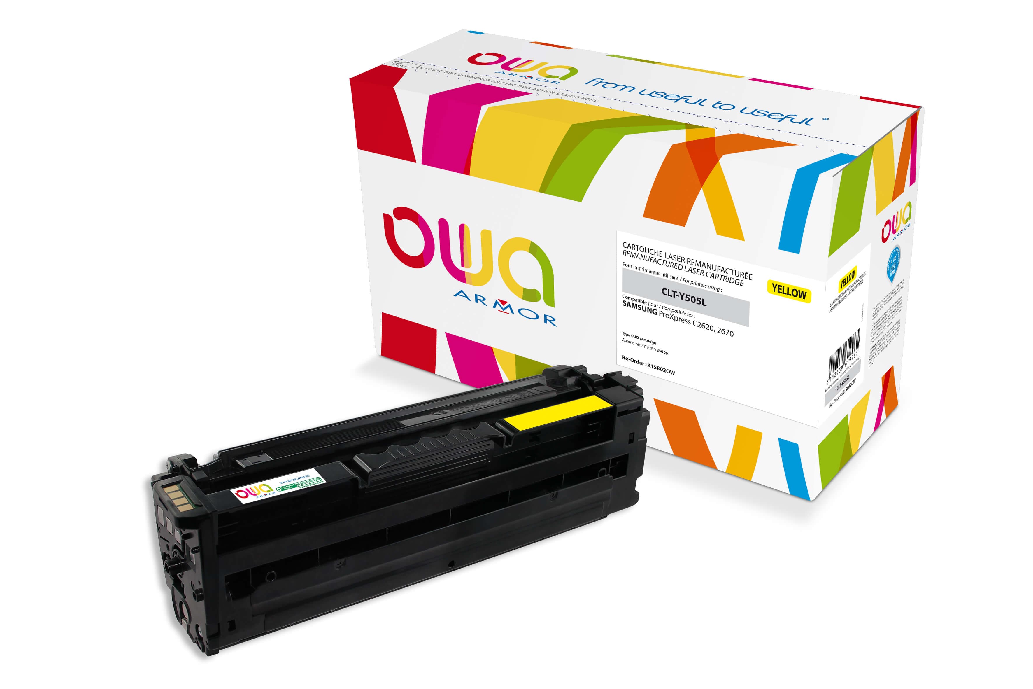 OWA Armor toner kompatibilní s Samsung CLTY505L, 3500st, žlutá yellow