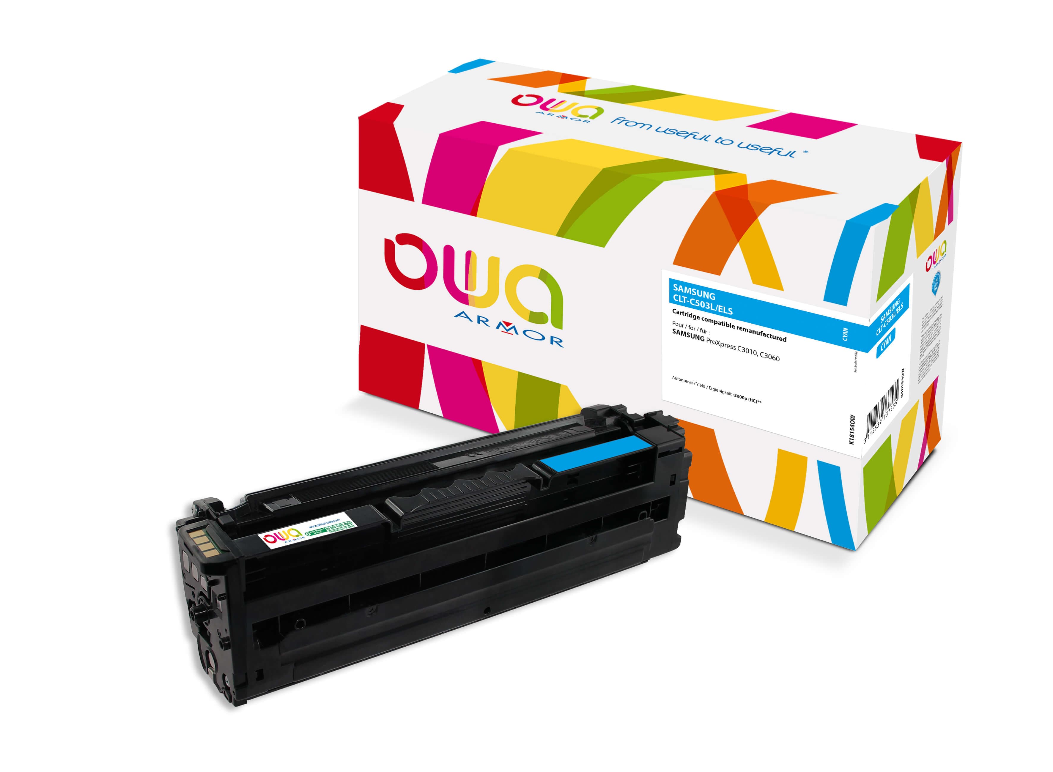 OWA Armor toner kompatibilní s Samsung CLTC503L, 5000st, modrá