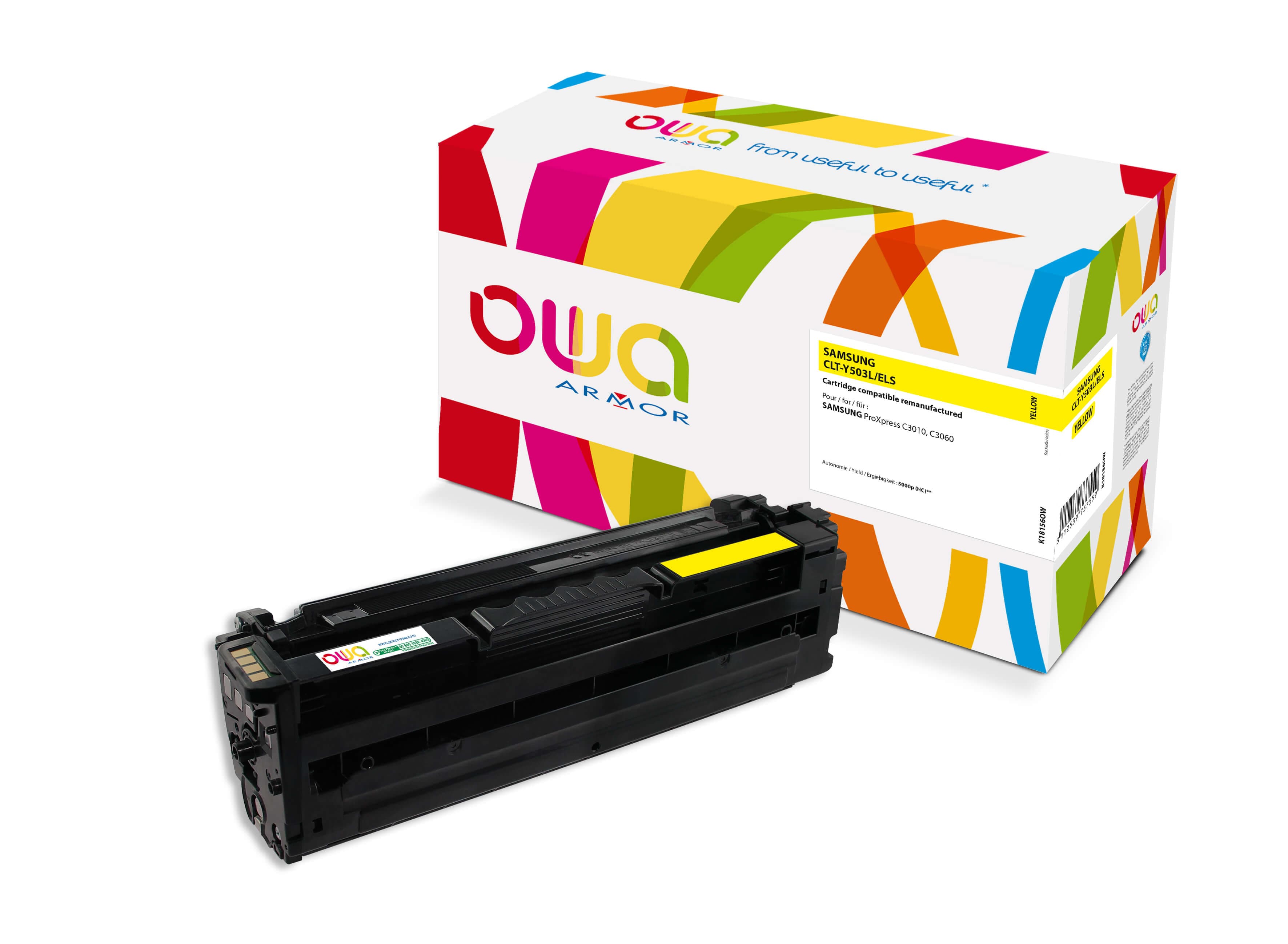 OWA Armor toner kompatibilní s Samsung CLTY503L, 5000st, žlutá yellow
