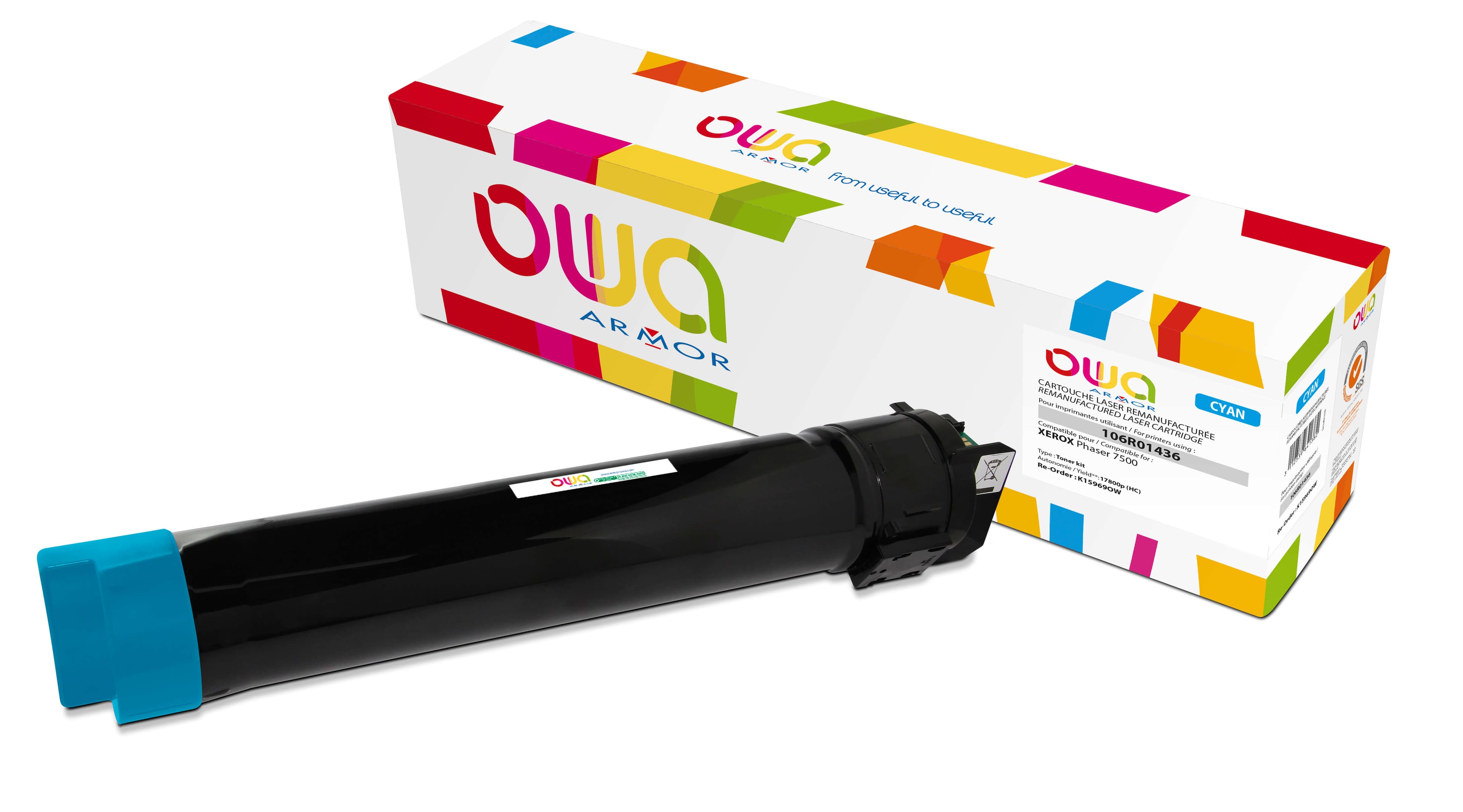 OWA Armor toner kompatibilní s XEROX 106R1443, 17800st, modrá