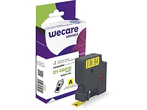 WECARE ARMOR páska kompatibilní s DYMO S0720580,Black Yellow,12mm*7m