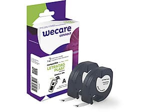 WECARE ARMOR páska kompatibilní s DYMO S0721610,Black White,2*12mm*4m