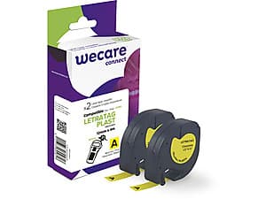 WECARE ARMOR páska kompatibilní s DYMO S0721620,Black Yellow,2*12mm*4m