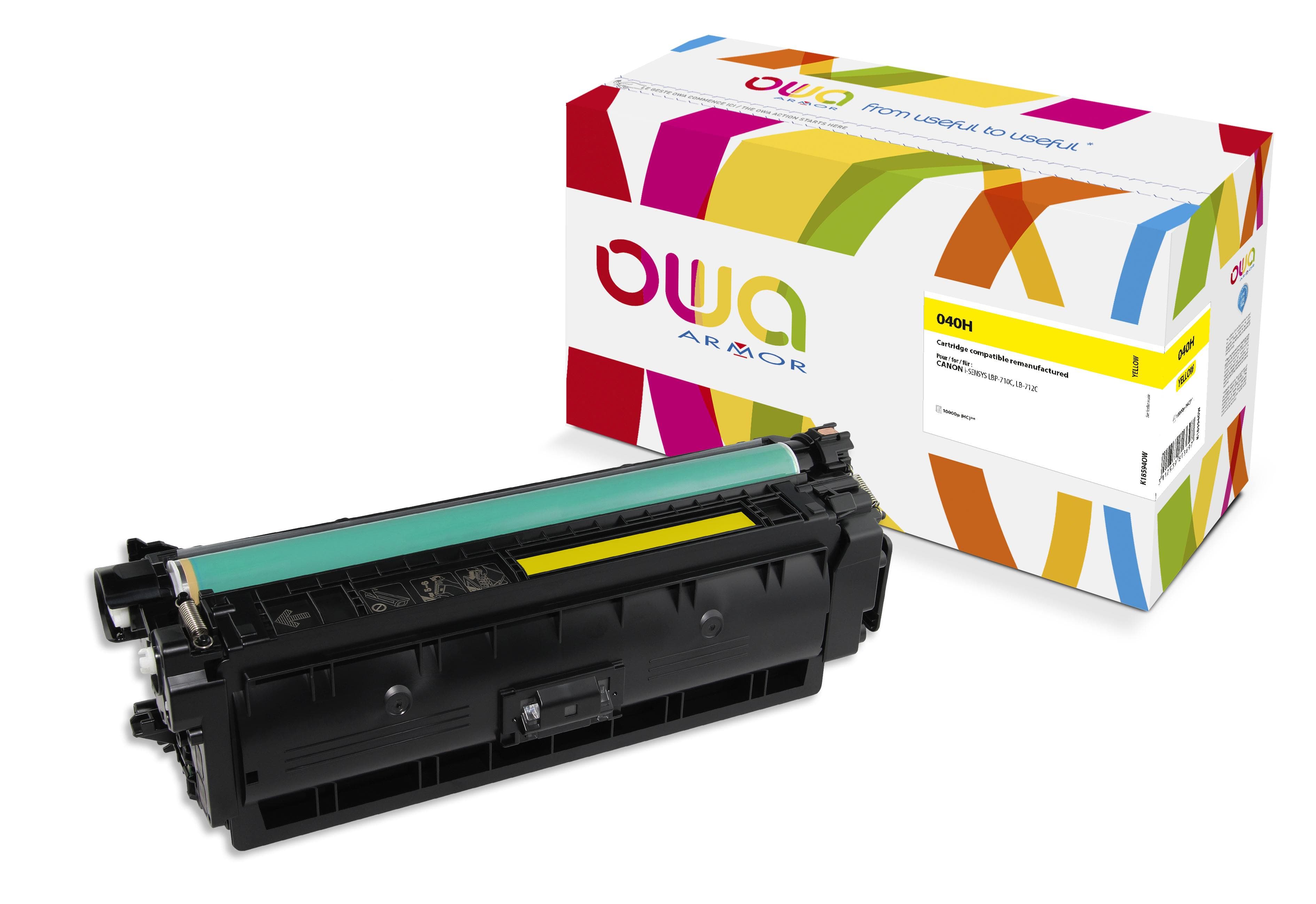OWA Armor toner kompatibilní s Canon CRG-040H Y, 10000st, žlutá yellow