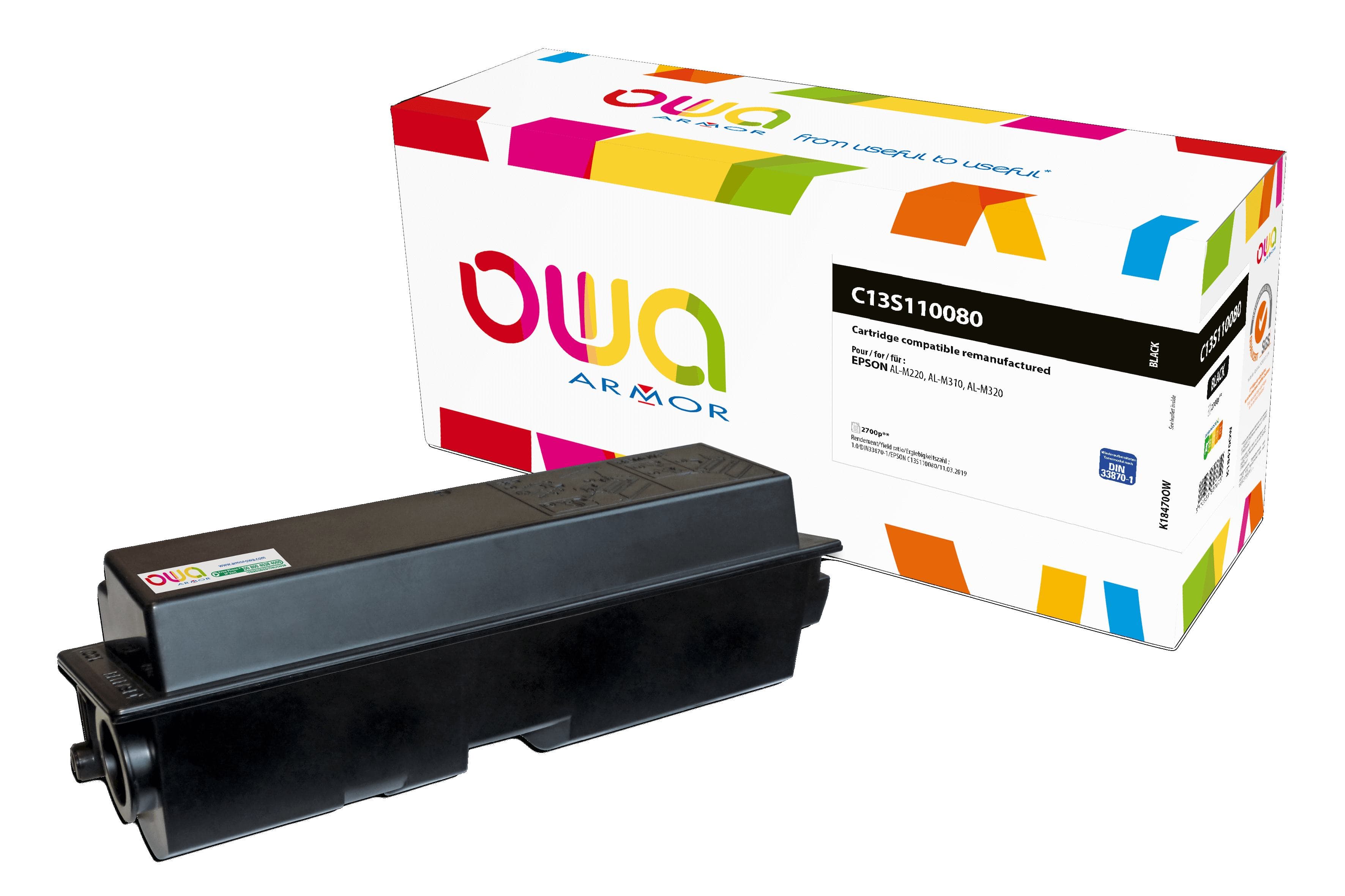 OWA Armor toner kompatibilní s EPSON C13S110080, černá black