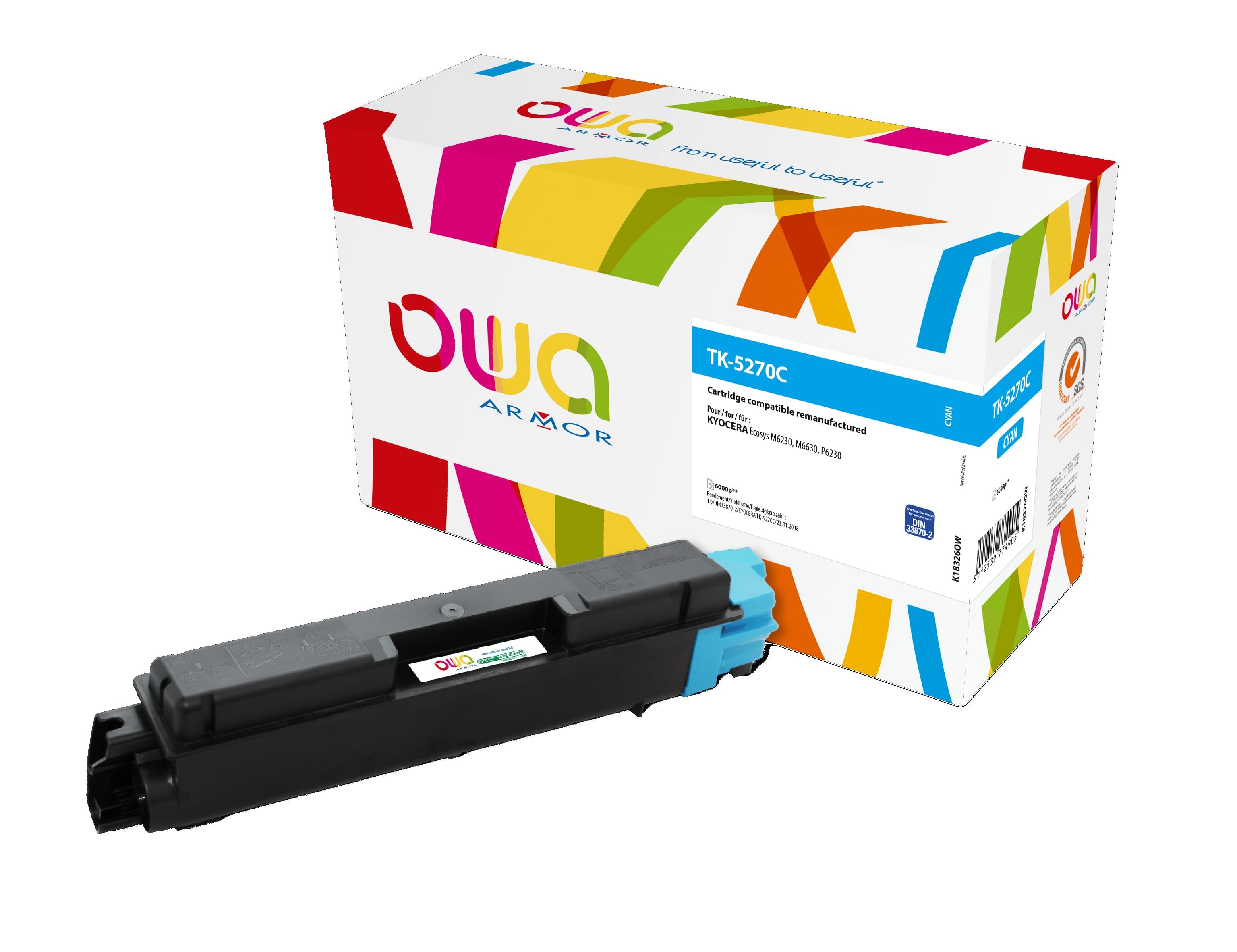 OWA Armor toner kompatibilní s Kyocera TK-5270C, 6000st, modrá