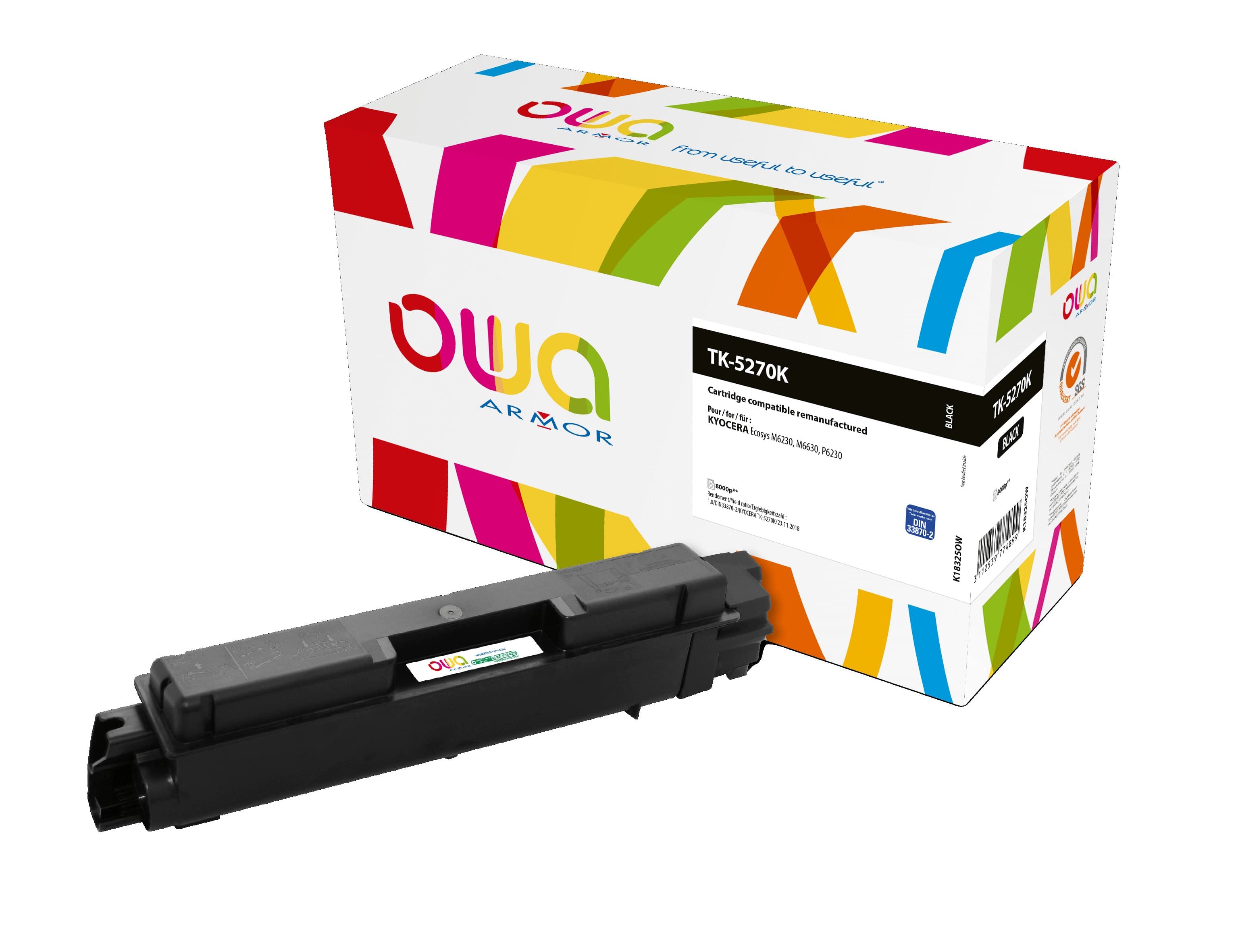 OWA Armor toner kompatibilní s Kyocera TK-5270K, 8000st, černá black