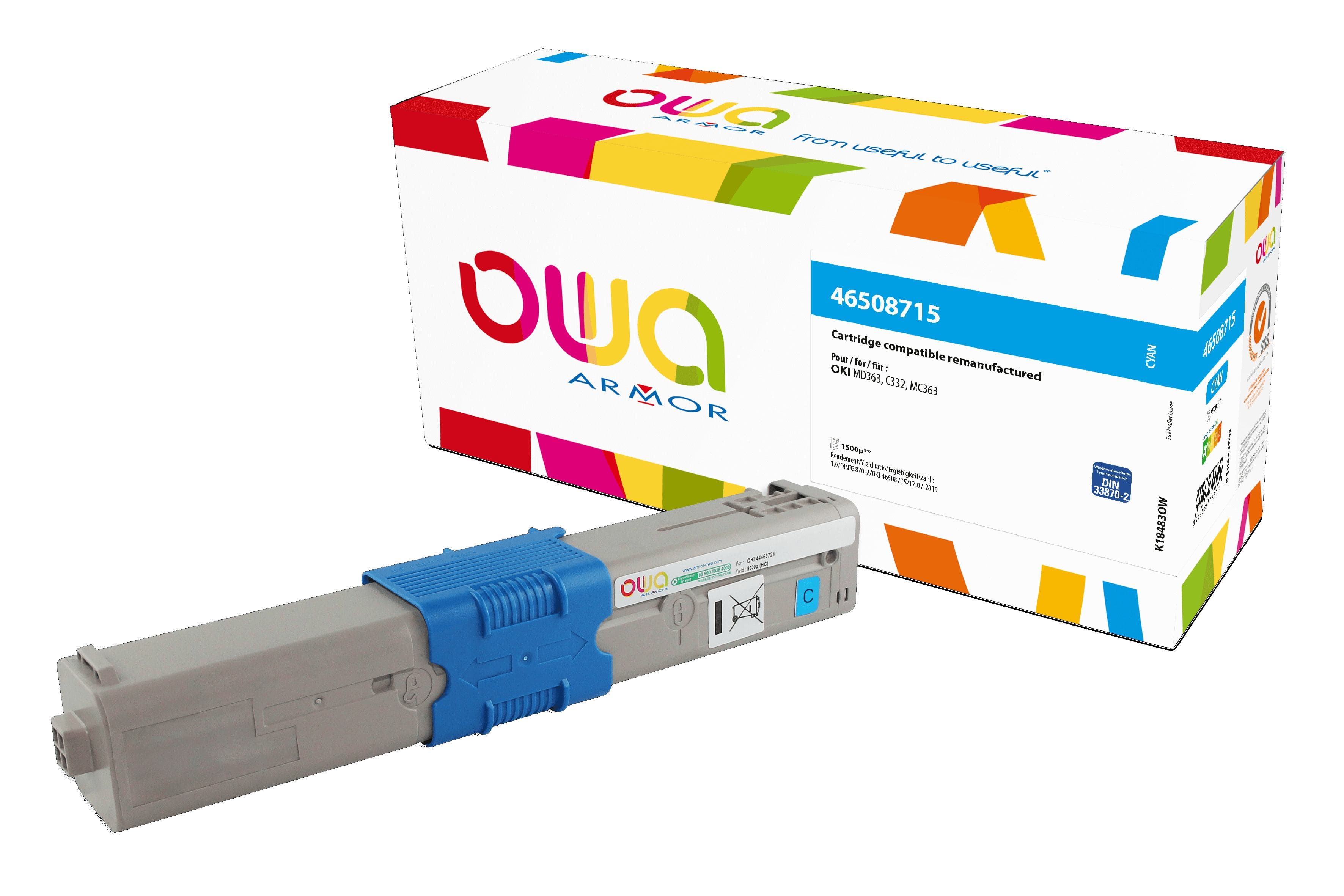 OWA Armor toner kompatibilní s OKI 46508715, 1500st, modrá