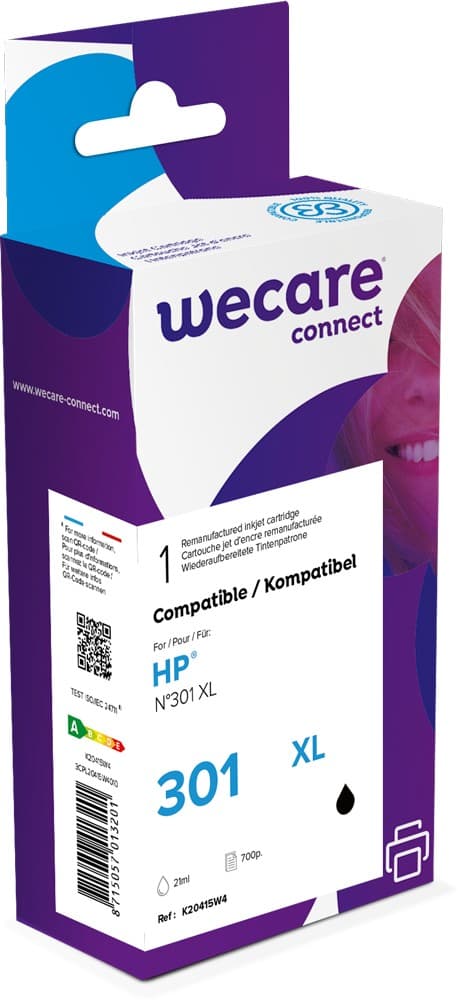 WECARE ARMOR ink kompatibilní s HP DJ 1510, CH563EE, 21ml, černá black