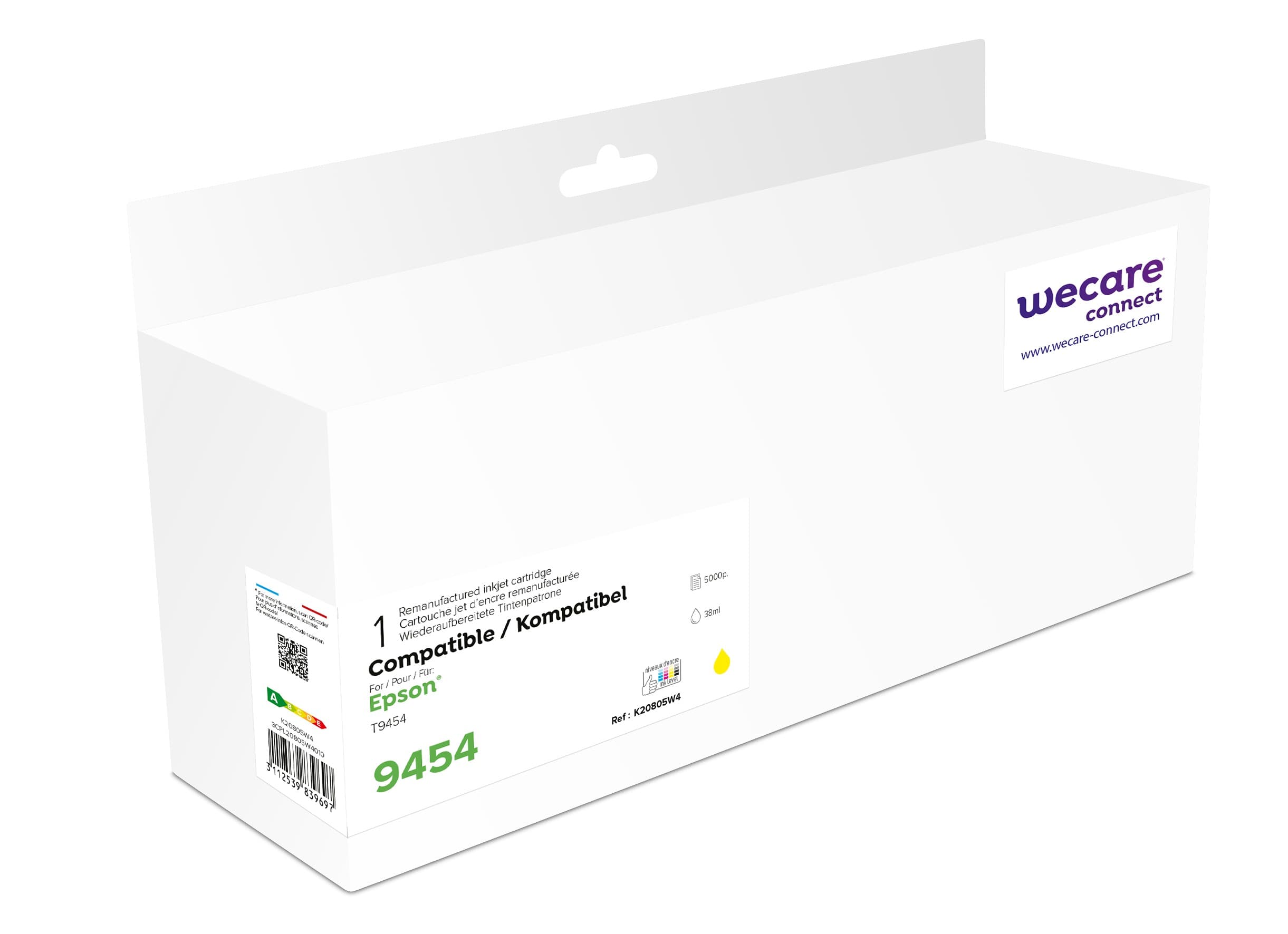 WECARE ARMOR ink kompatibilní s Epson C13T945440, žlutá yYellow