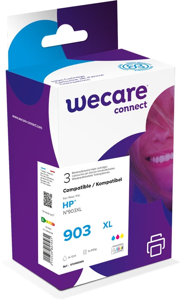 WECARE ARMOR ink sada kompatibilní s HP OJ 6950,(T6M03 T6M07 T6M11AE), 3-pack (CMY), 3x12ml, 903XL
