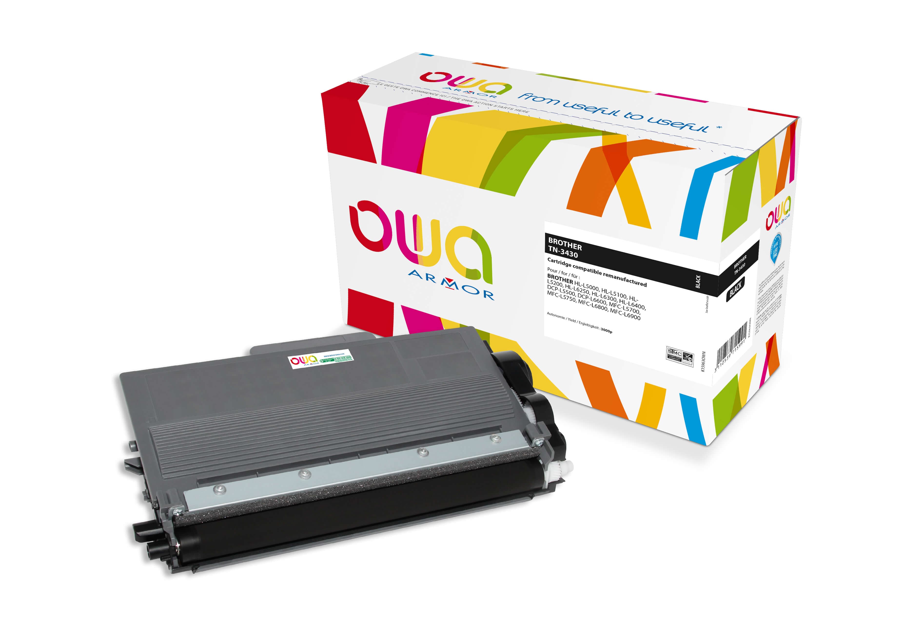OWA Armor toner kompatibilní s BROTHER TN-3430, černá black