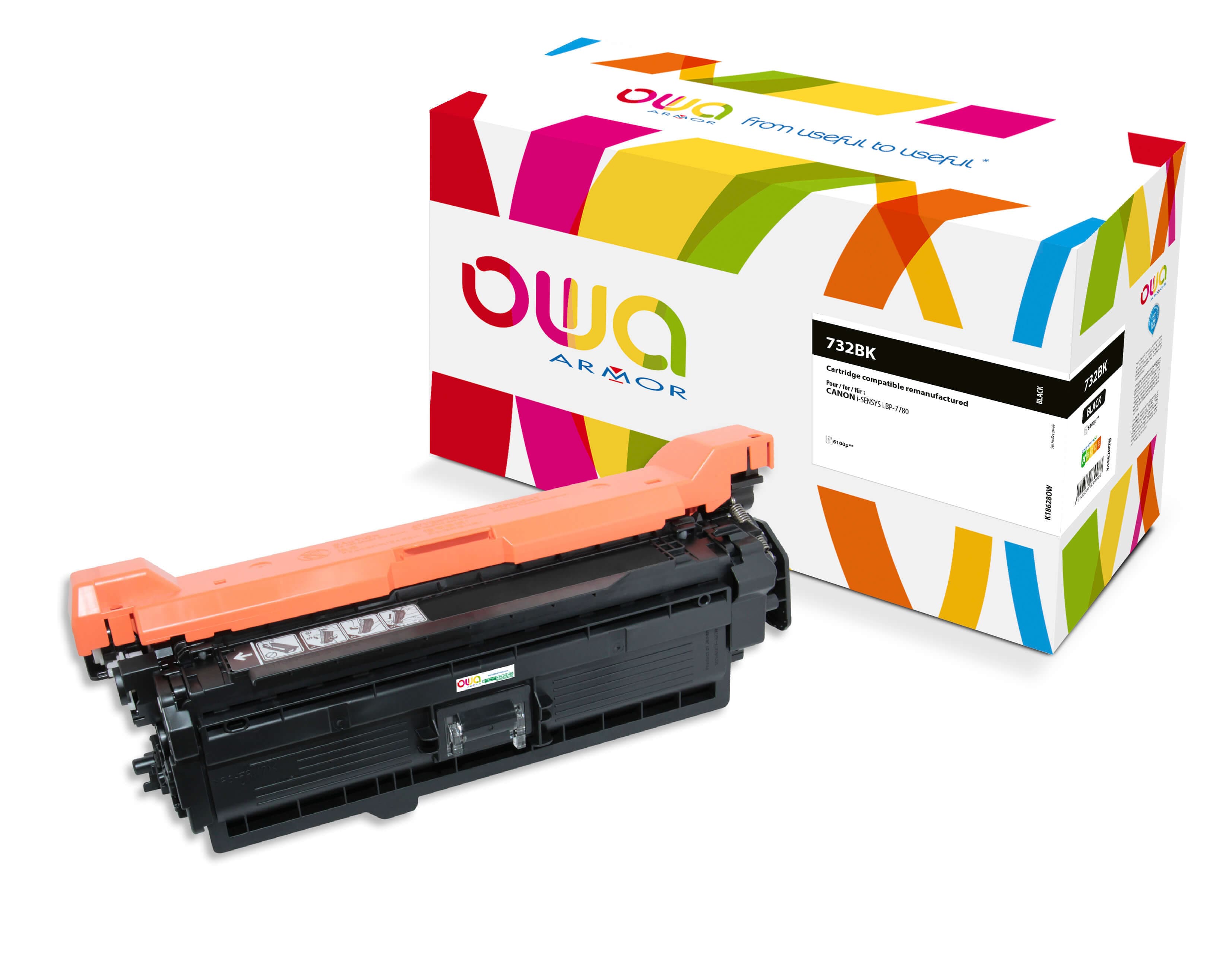 OWA Armor toner kompatibilní s CANON CRG-732 BK, 6400st, černá black