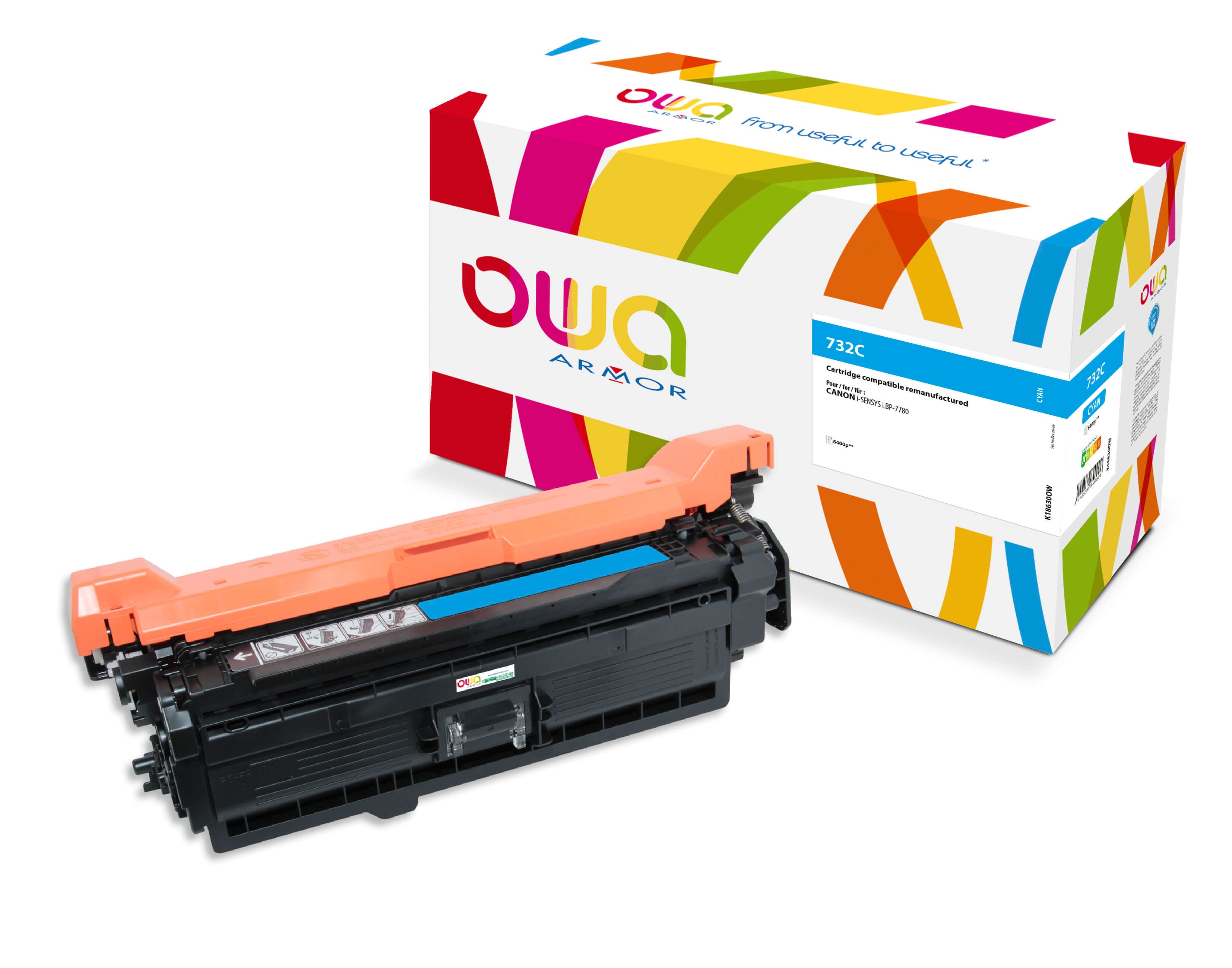 OWA Armor toner kompatibilní s CANON CRG-732 C, 6400st, modrá