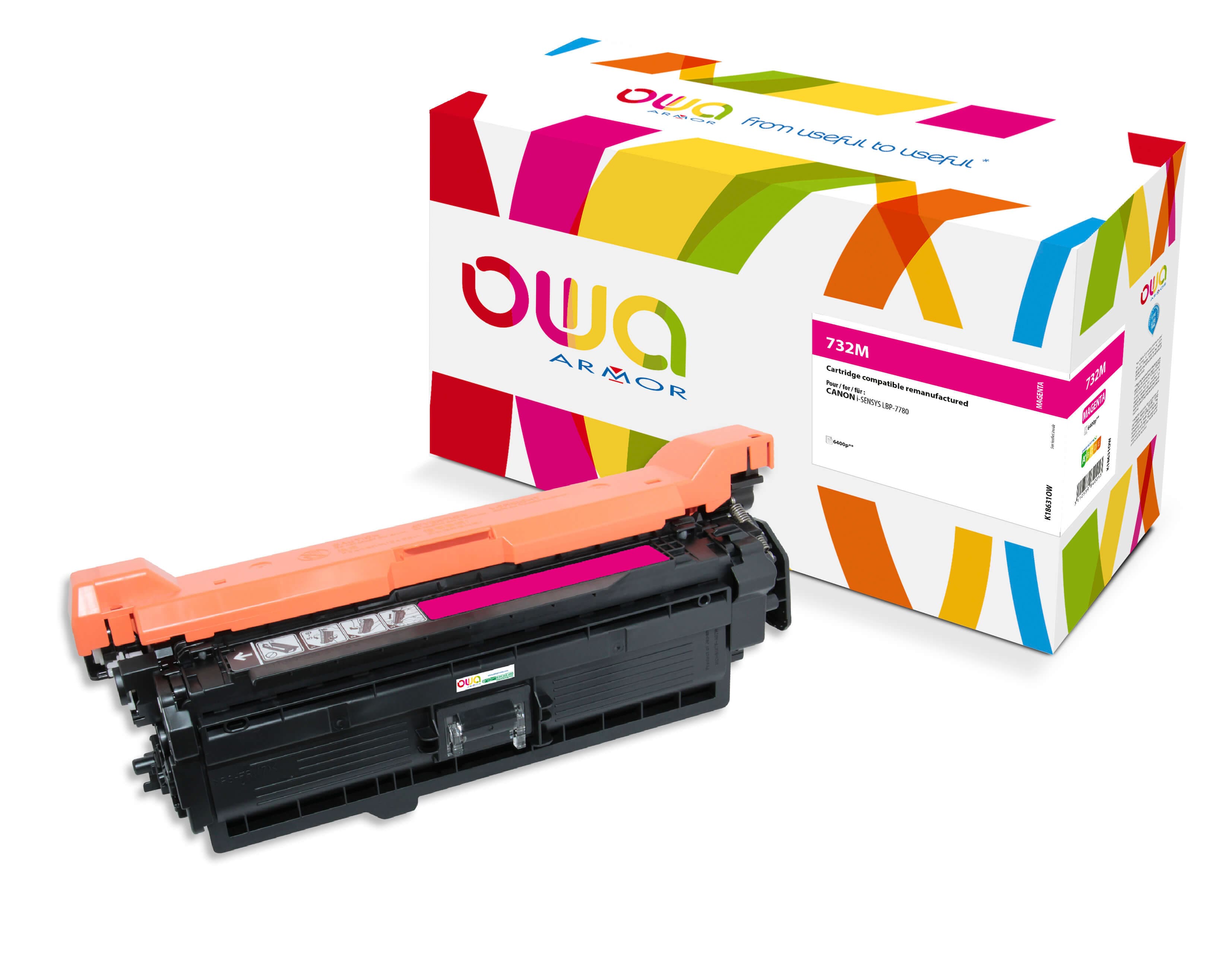OWA Armor toner kompatibilní s CANON CRG-732 M, 6400st, červená magenta