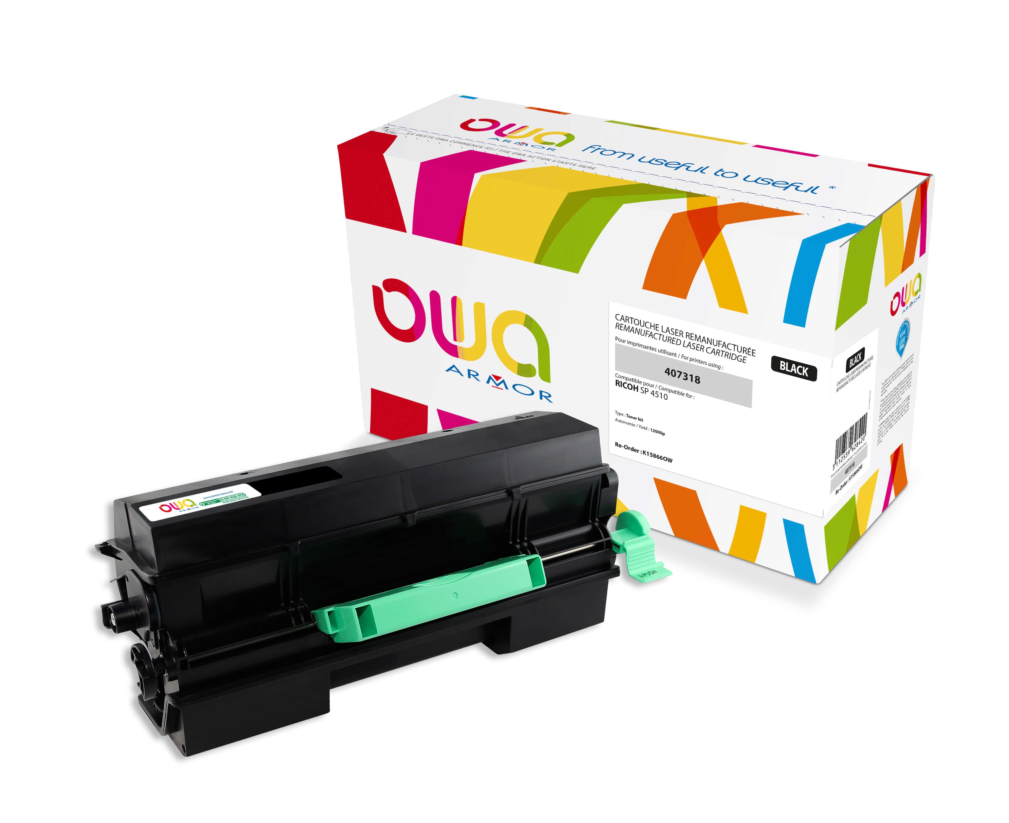 OWA Armor toner kompatibilní s RICOH 407318, černá black