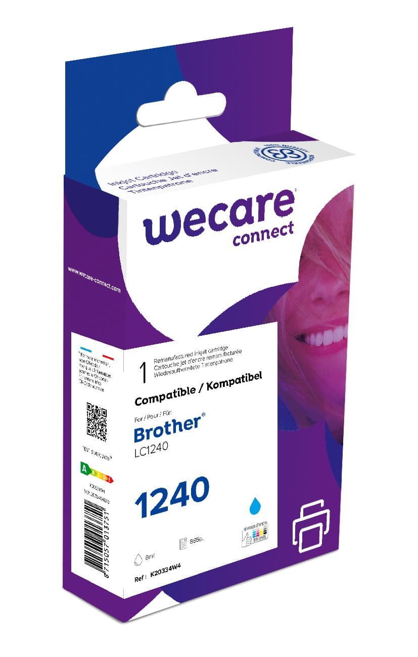 WECARE ARMOR ink kompatibilní s BROTHER LC-1240C, modrá