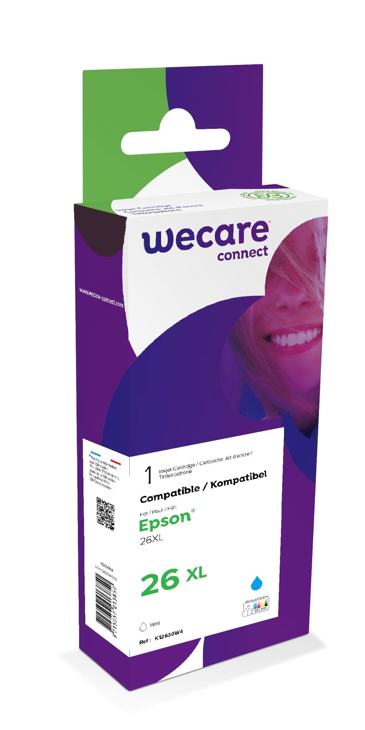 WECARE ARMOR ink kompatibilní s EPSON C13T26324010,modrá