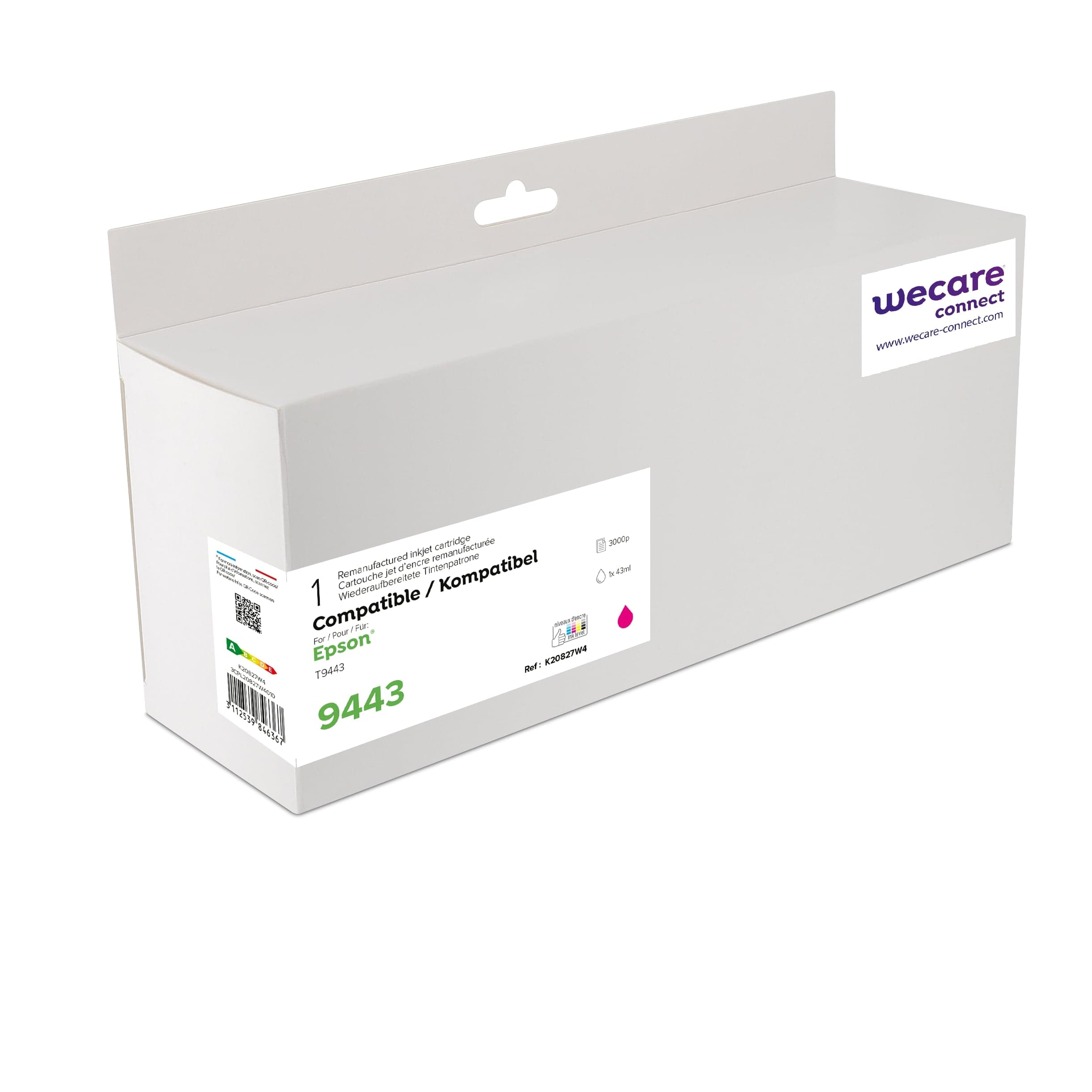 WECARE ARMOR ink kompatibilní s EPSON C13T944340, červená magenta