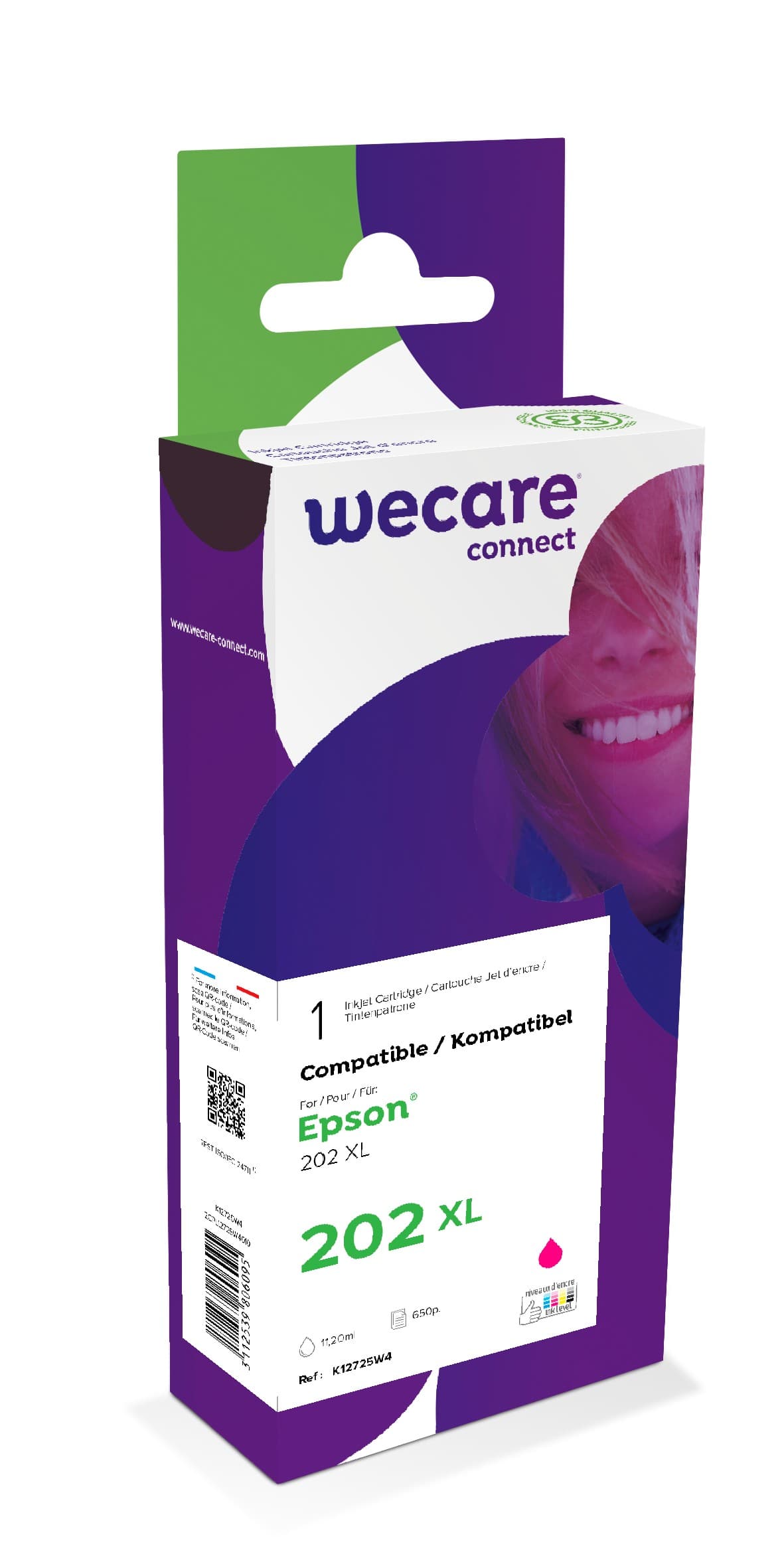 WECARE ARMOR ink kompatibilní s EPSON C13T02H340,červená magenta
