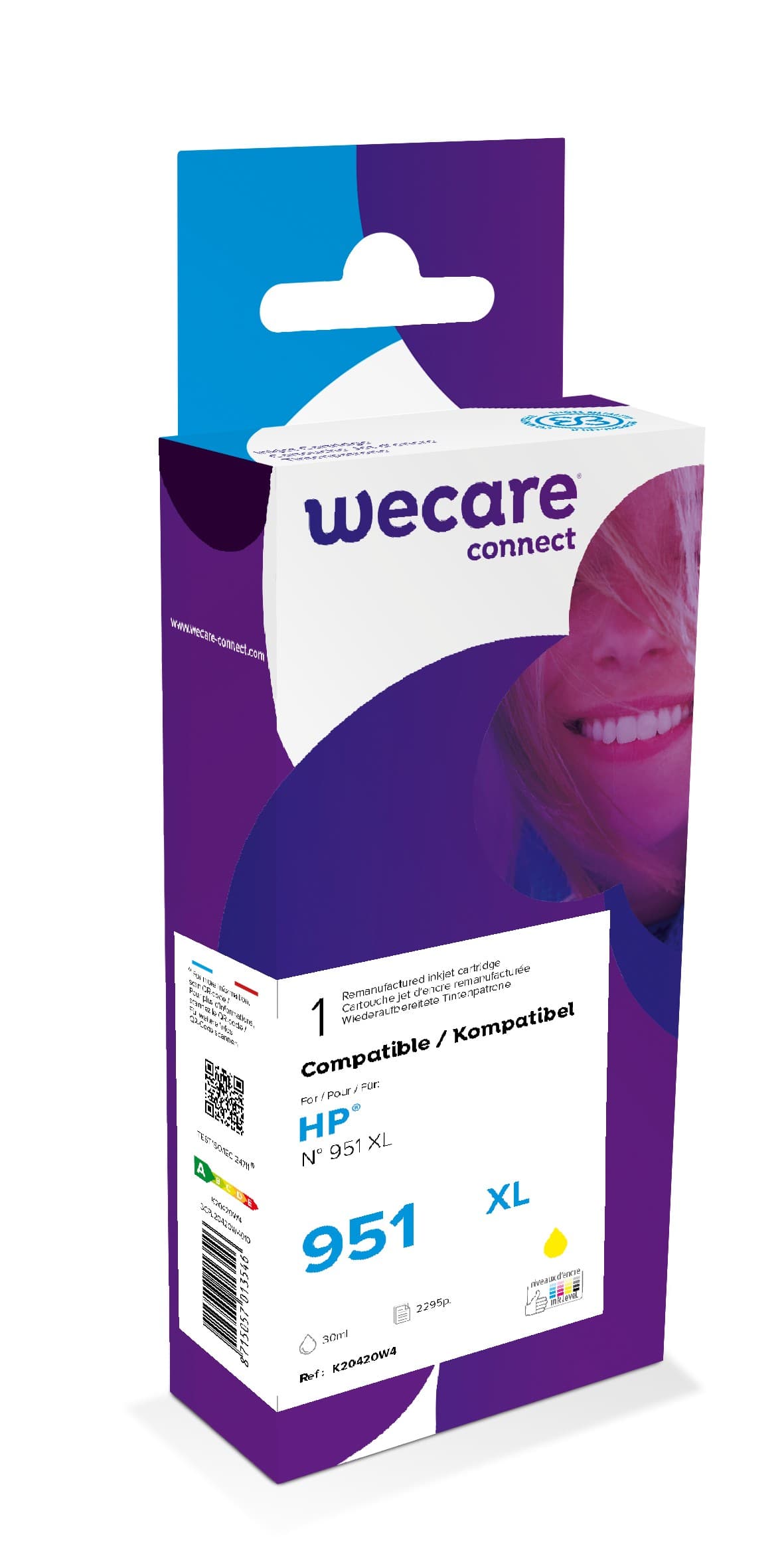 WECARE ARMOR ink kompatibilní s HP CN048AE, žlutá yellow