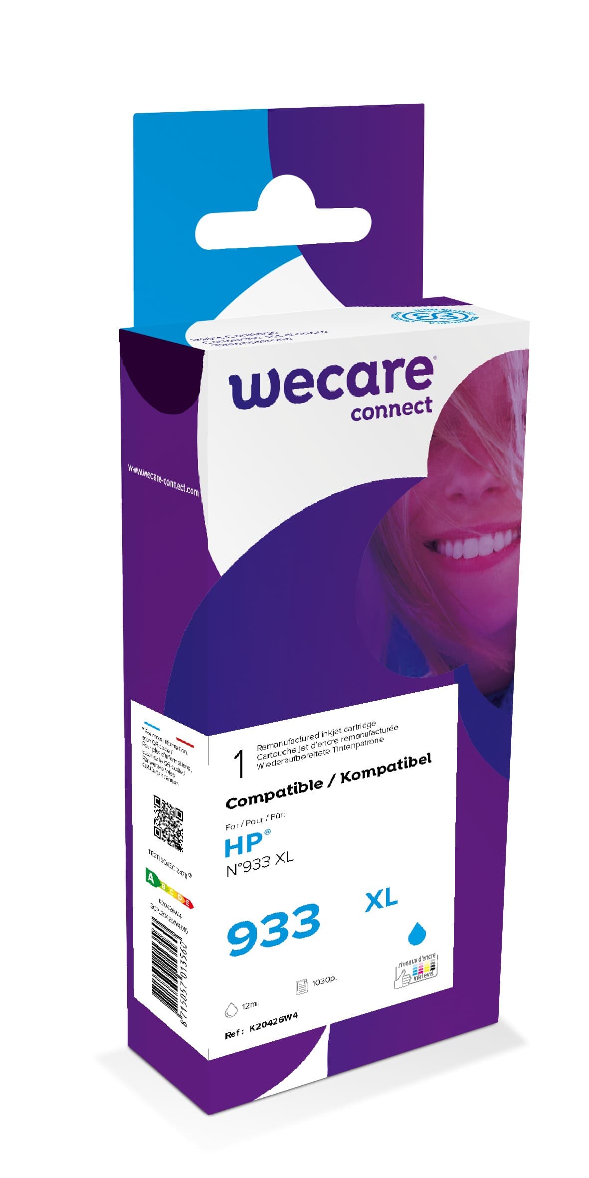 WECARE ARMOR ink kompatibilní s HP CN054AE, modrá