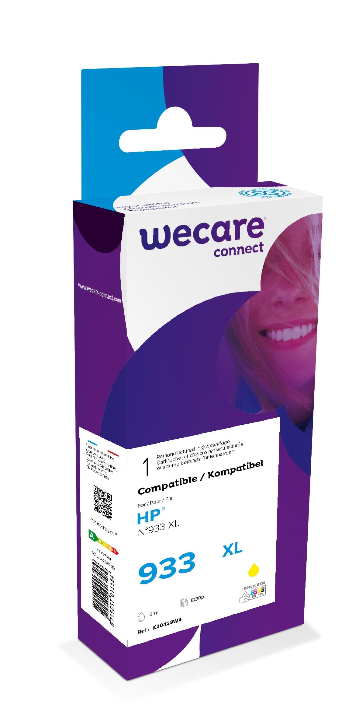 WECARE ARMOR ink kompatibilní s HP CN056AE, žlutá yellow