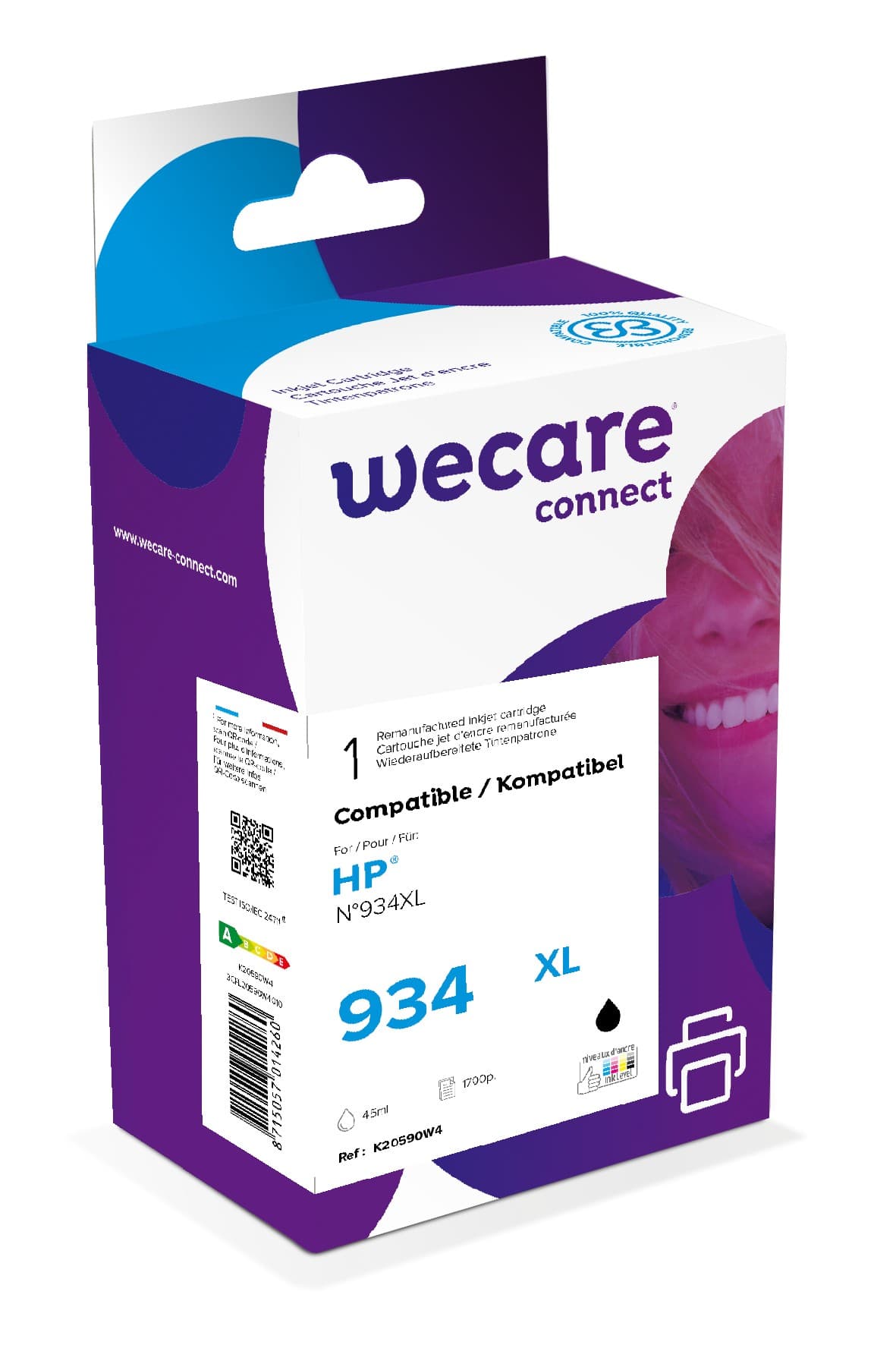WECARE ARMOR ink kompatibilní s HP C2P23AE, černá black