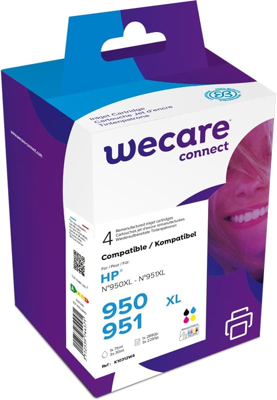 WECARE ARMOR ink sada kompatibilní s HP C2P43AE, CMYK