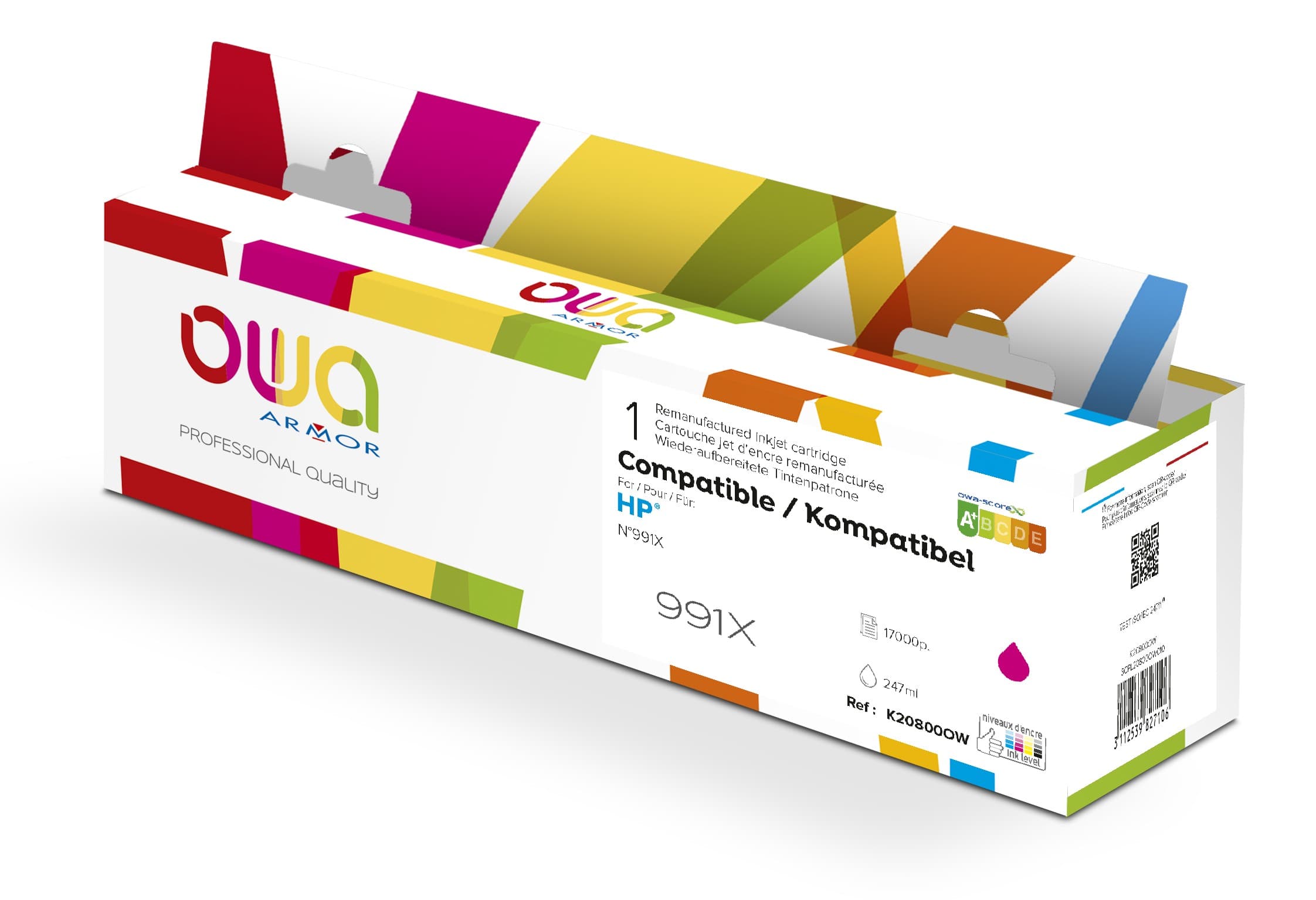OWA ARMOR ink kompatibilní s HP M0J94AE, červená magenta, 991X