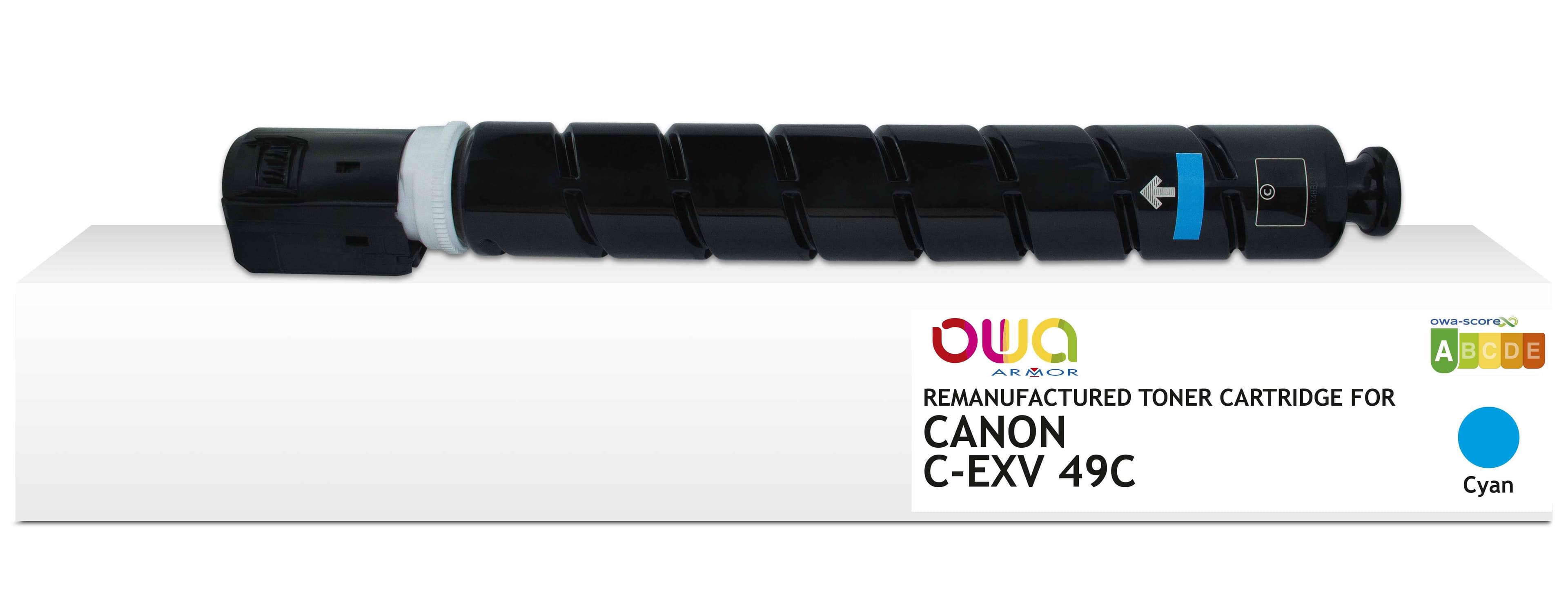 OWA Armor toner kompatibilní s Canon C-EXV49C, 19000st, modrá