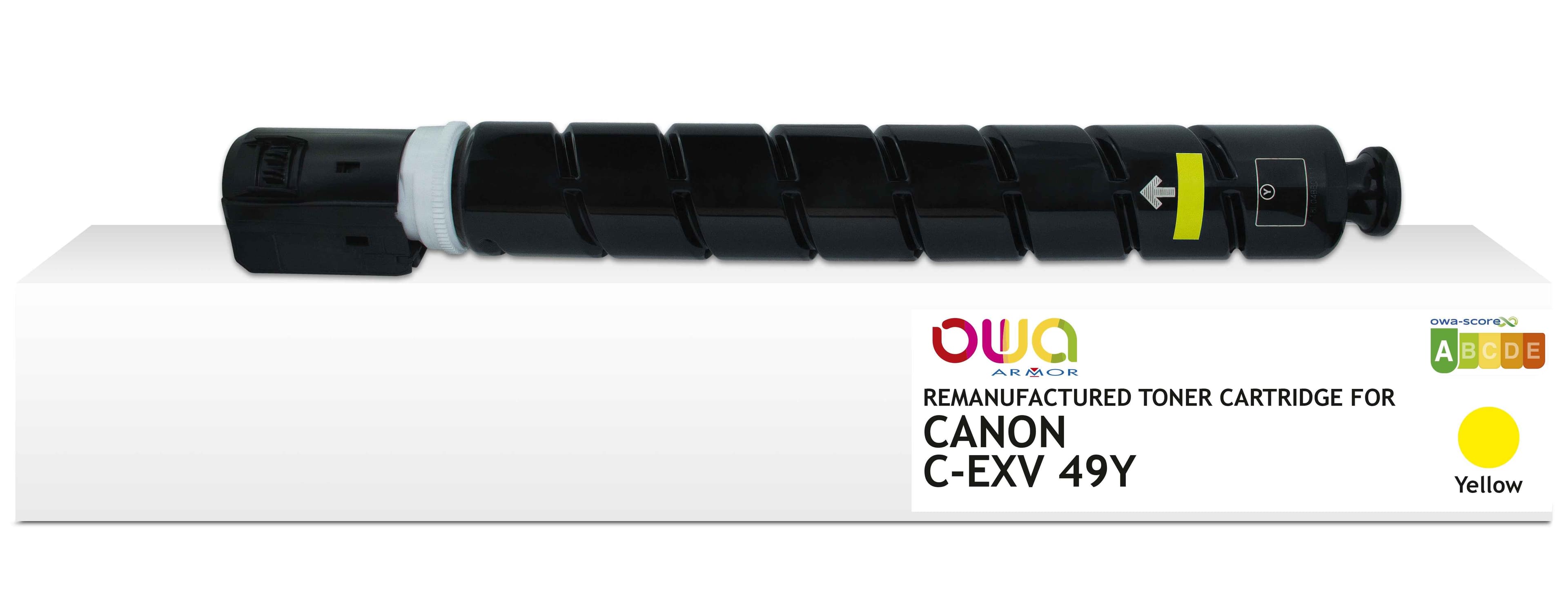 OWA Armor toner kompatibilní s Canon C-EXV49Y, 19000st, žlutá yellow