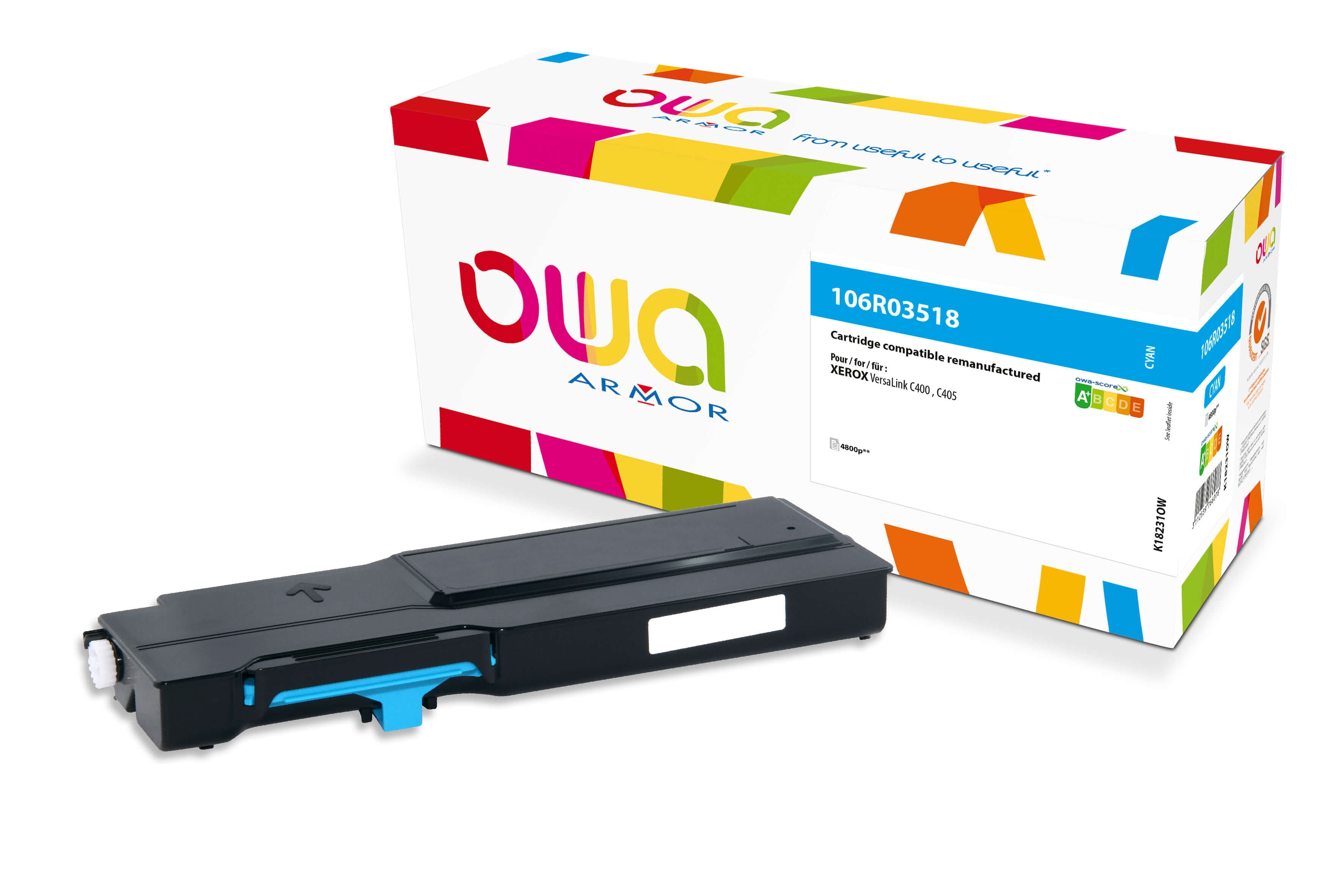 OWA Armor toner kompatibilní s Xerox 106R03522, 4800st, modrá