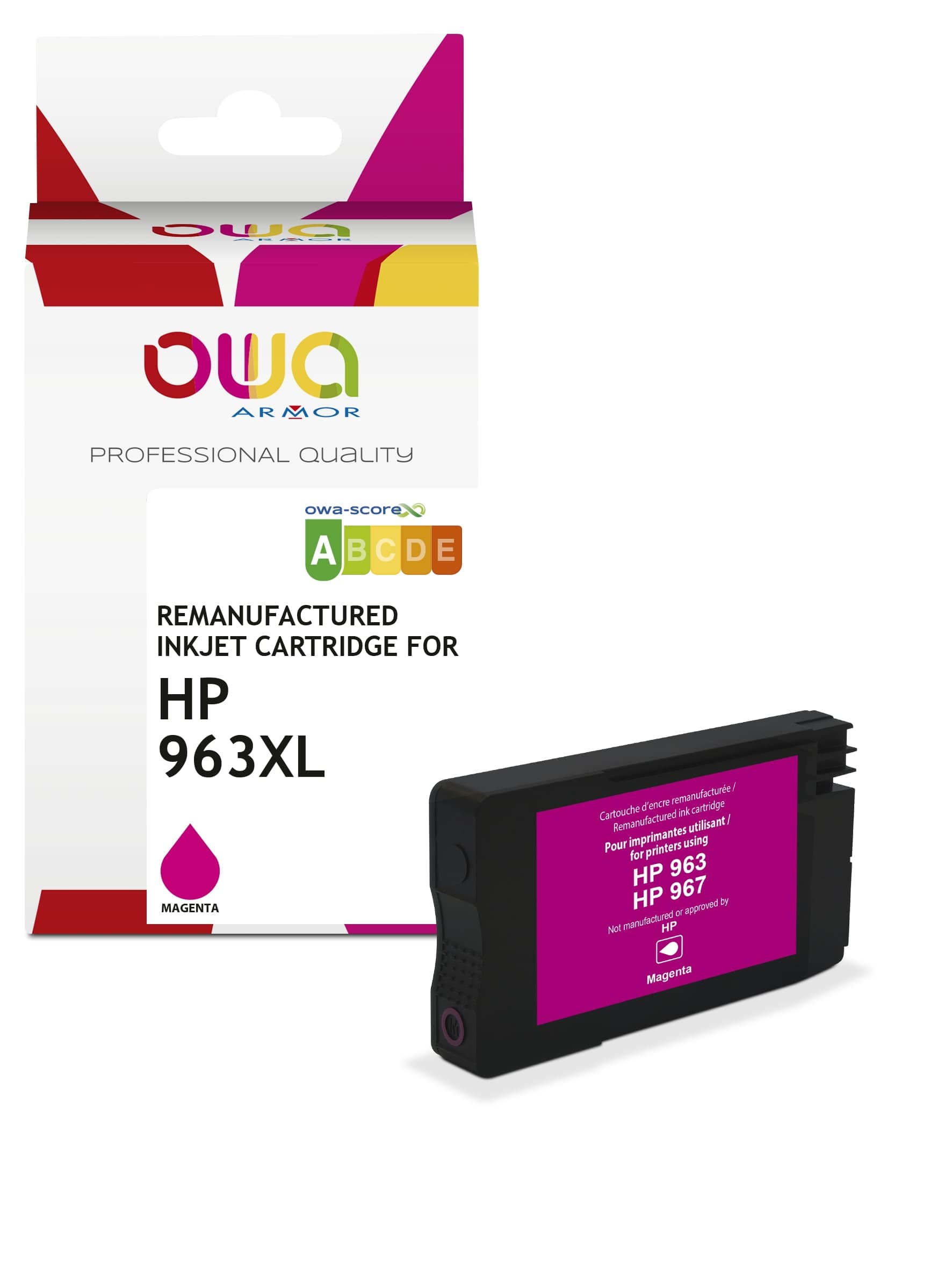 OWA ARMOR ink pro HP 3JA28AE,(963XL),červená magenta
