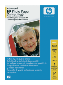 HP Advanced Glossy Photo Paper, A4, 25ks, 250g