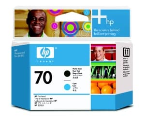 HP no 70 černá a azurová tisková hlava, C9404A