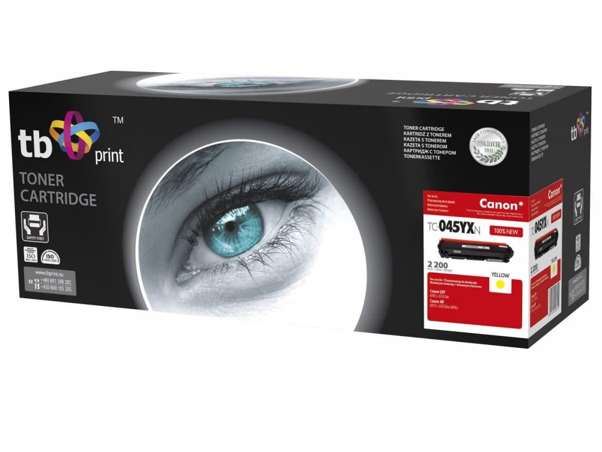 Toner TB kompatibilní s Canon TC-045YXN,Yellow, 2200, new